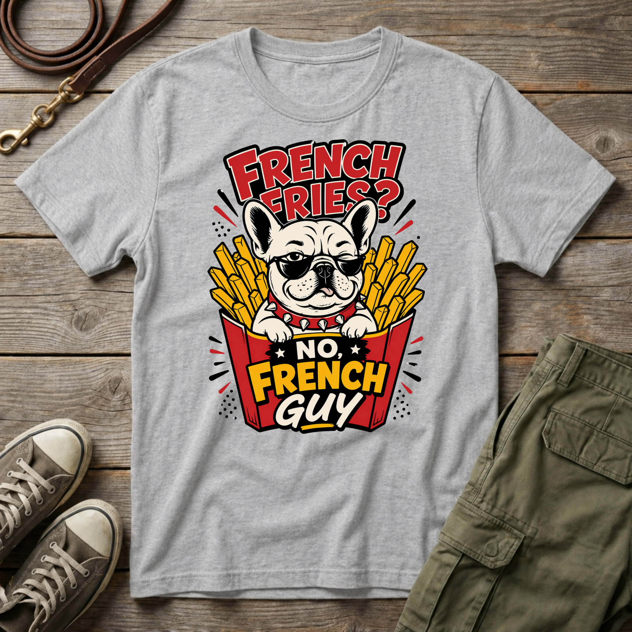Frenchie French Fries T-Shirt