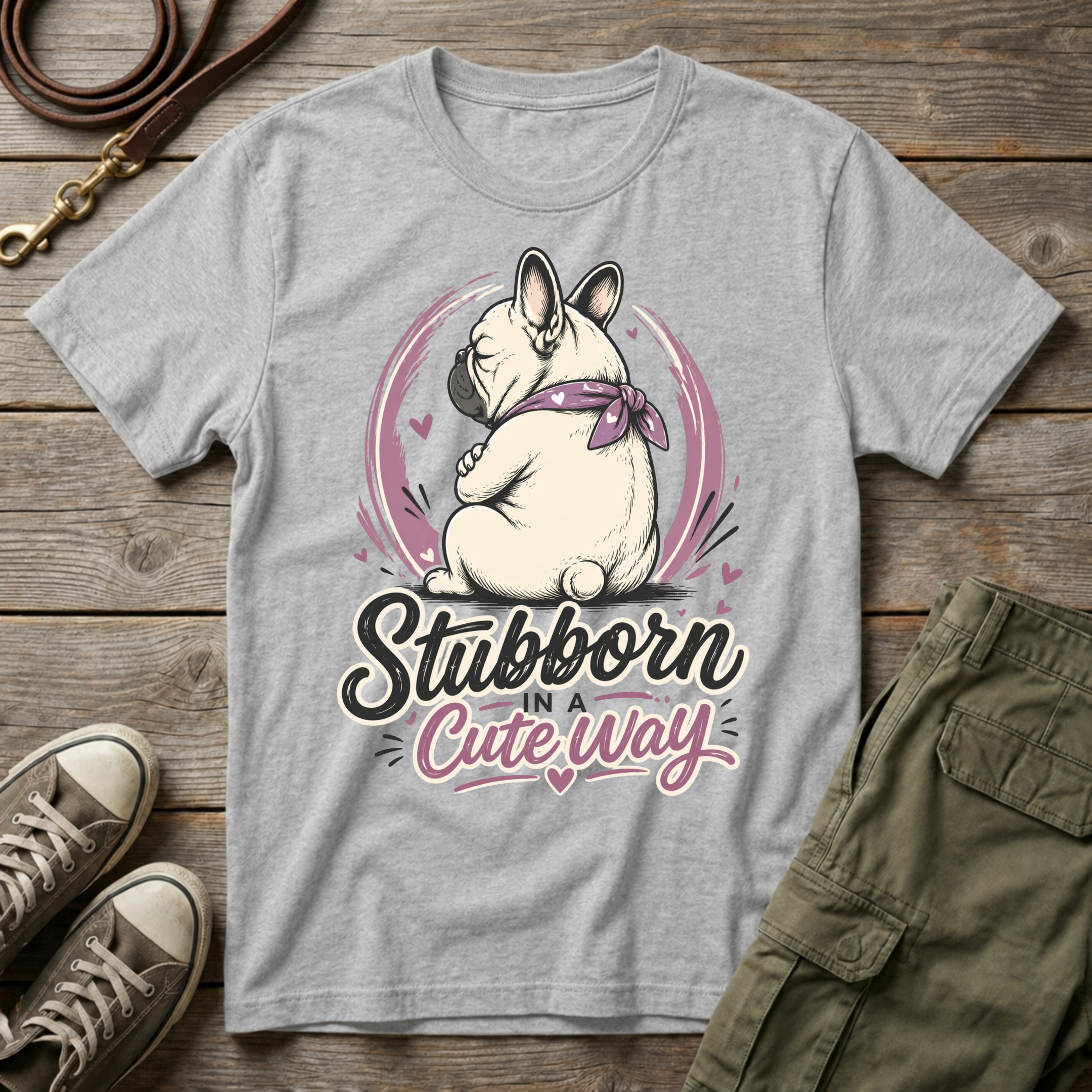 Cute Stubborn Frenchie T-Shirt