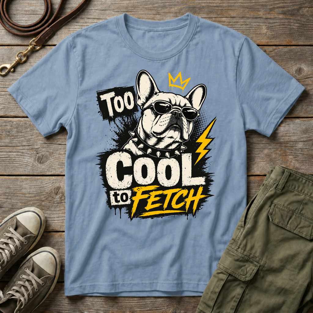 Frenchie Too Cool To Fetch T-Shirt
