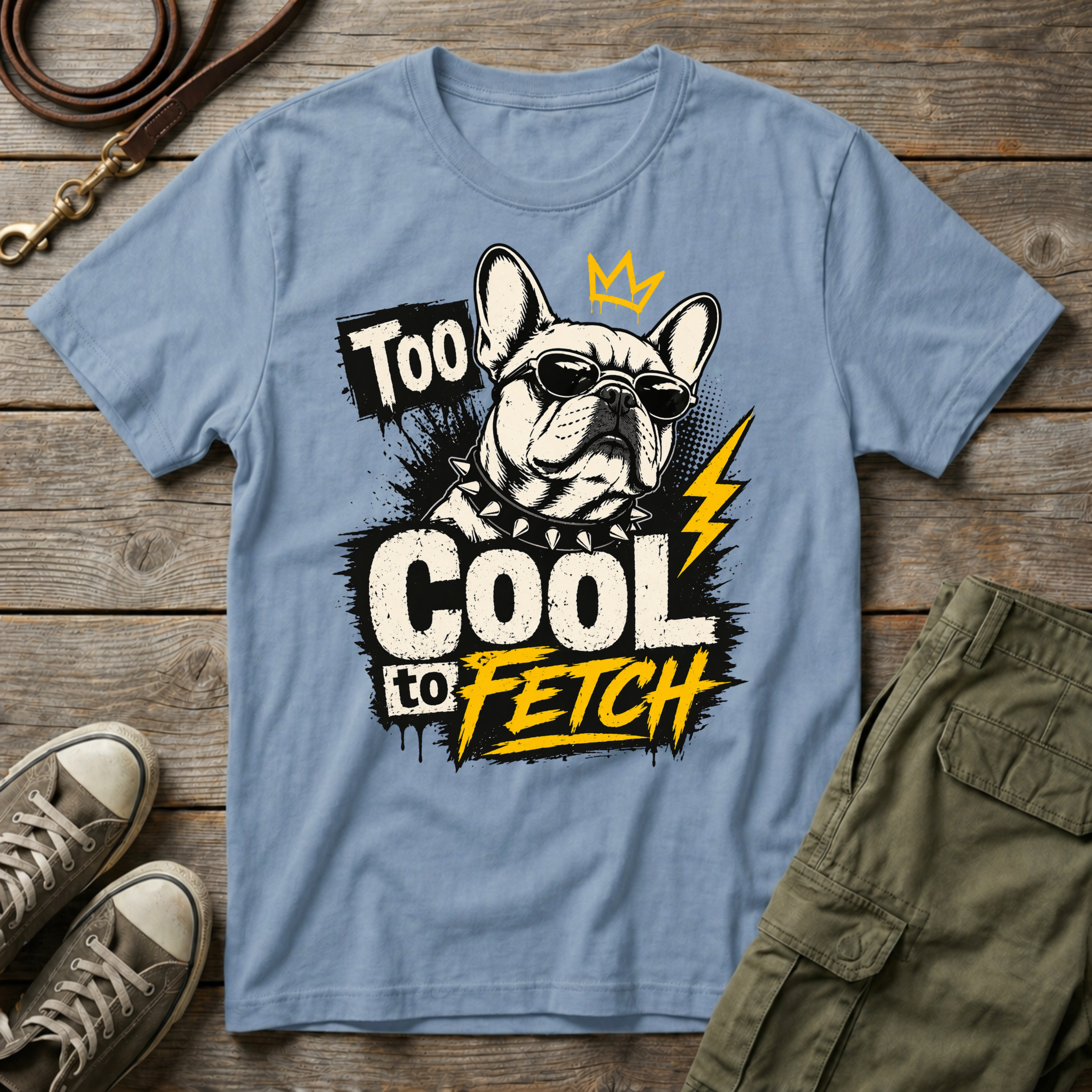 Frenchie Too Cool To Fetch T-Shirt