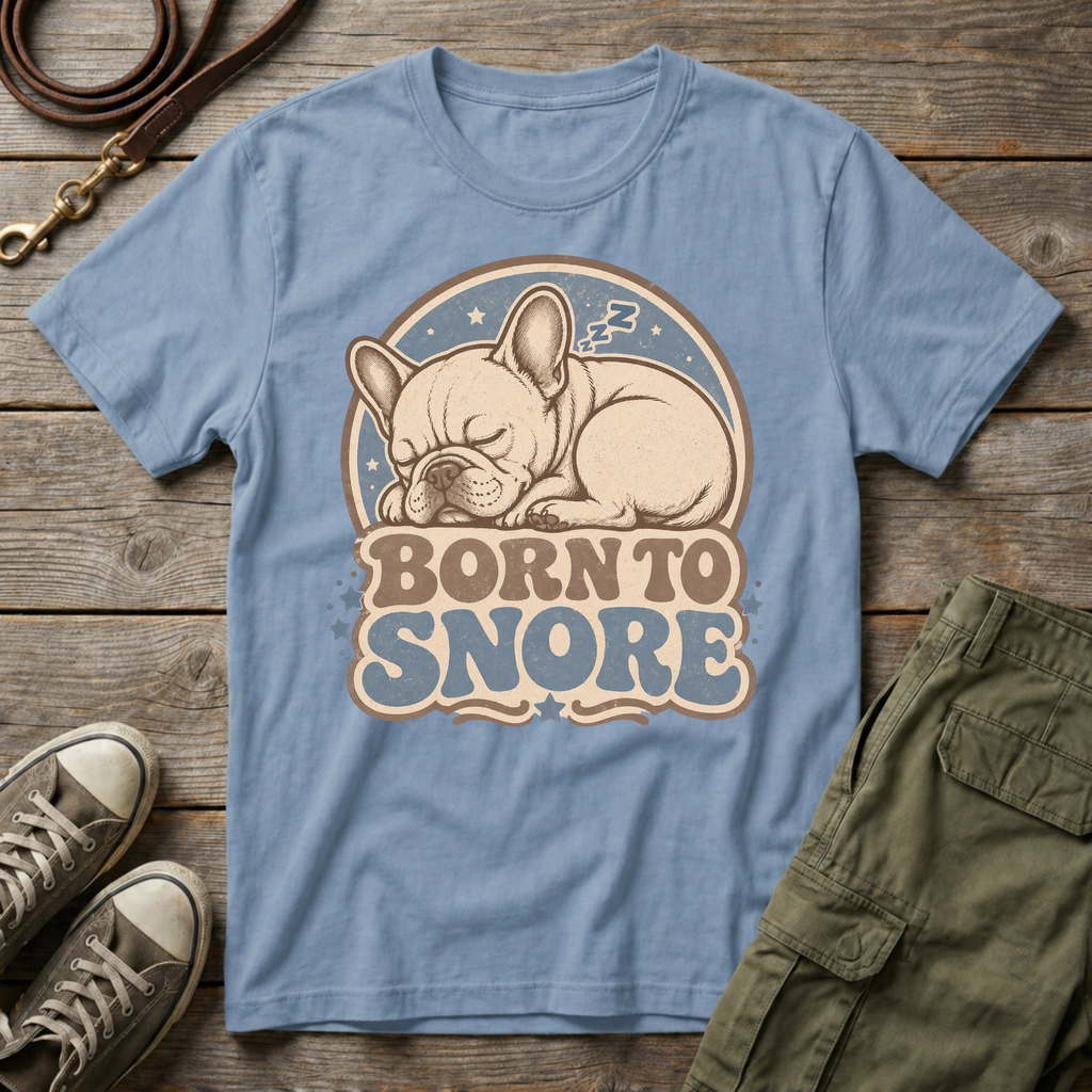 Frenchie Born To Snore T-Shirt