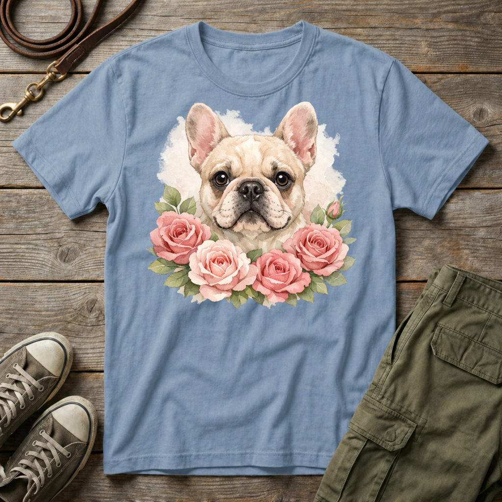 Frenchie Roses T-Shirt