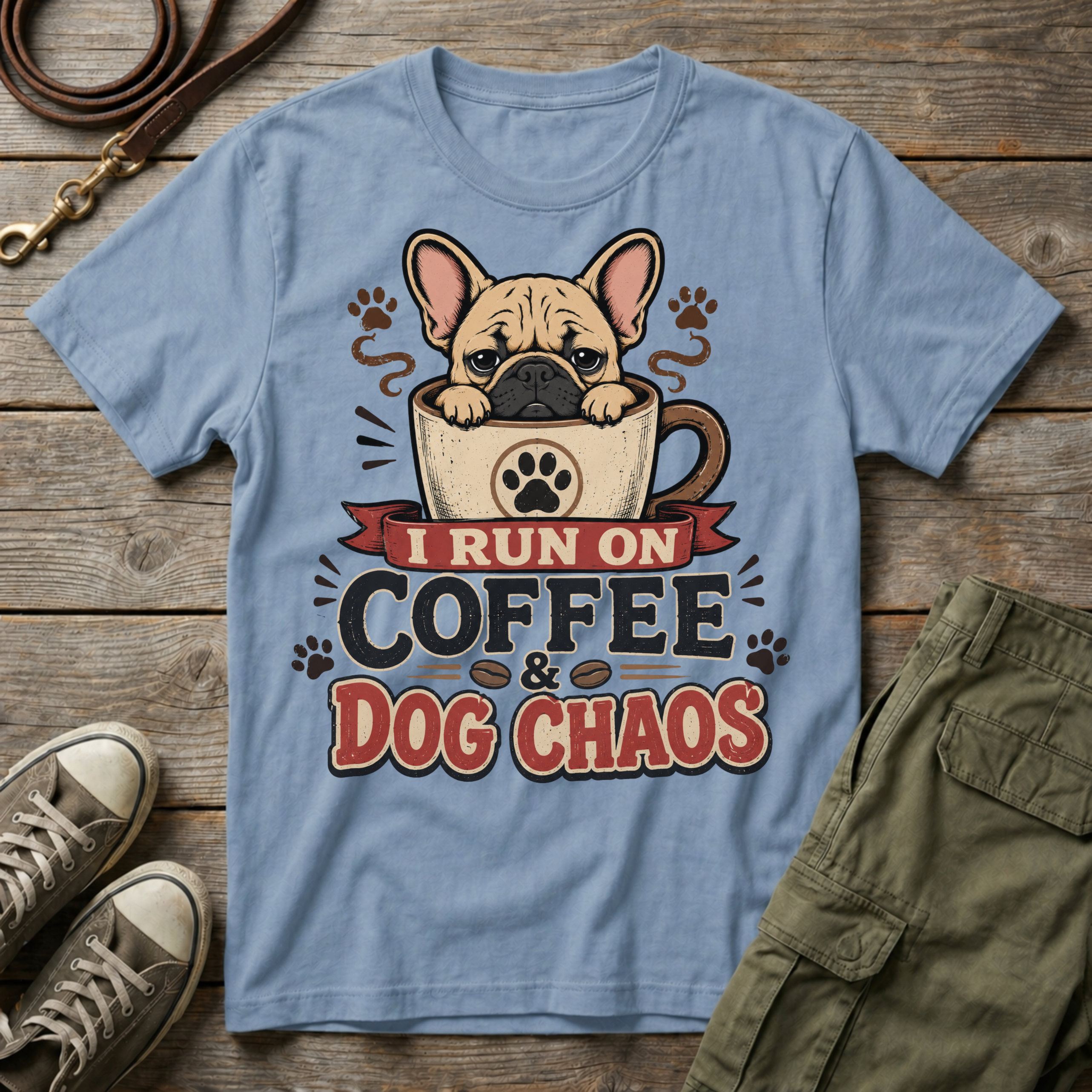 I Run on Coffee & Dog Chaos T-Shirt