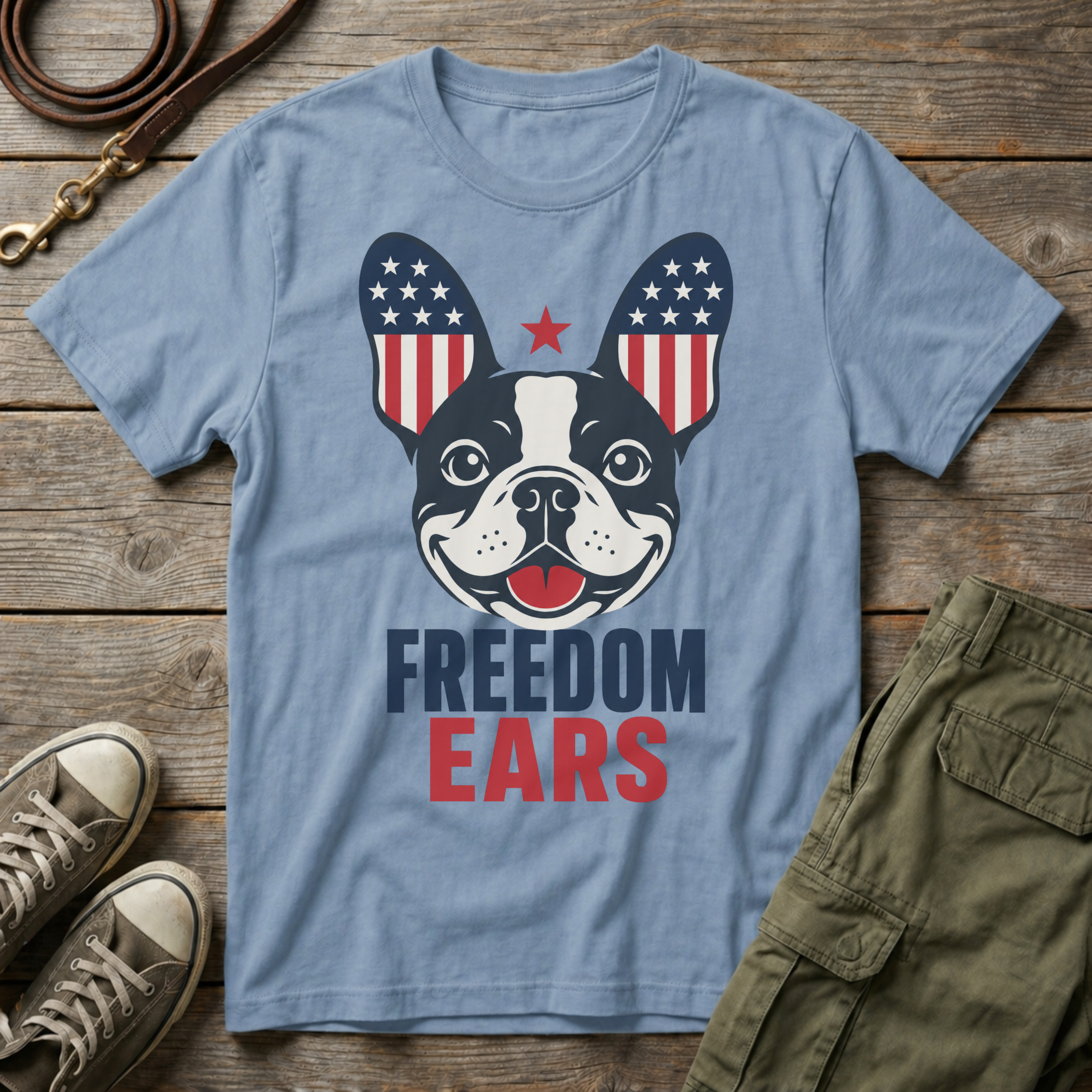 Frenchie Freedom Ears T-Shirt