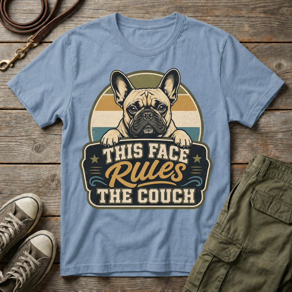 Frenchie Rules The Couch T-Shirt