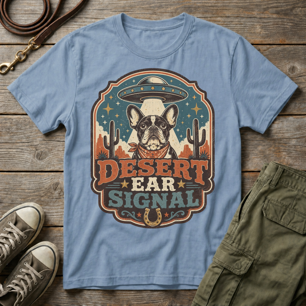 Frenchie Desert Ear Signal T-Shirt