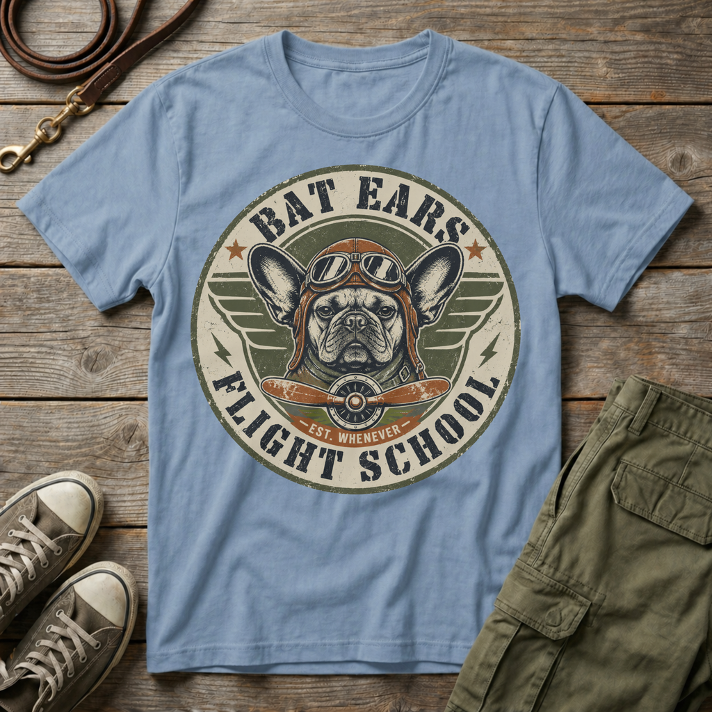 Frenchie Flight School T-Shirt