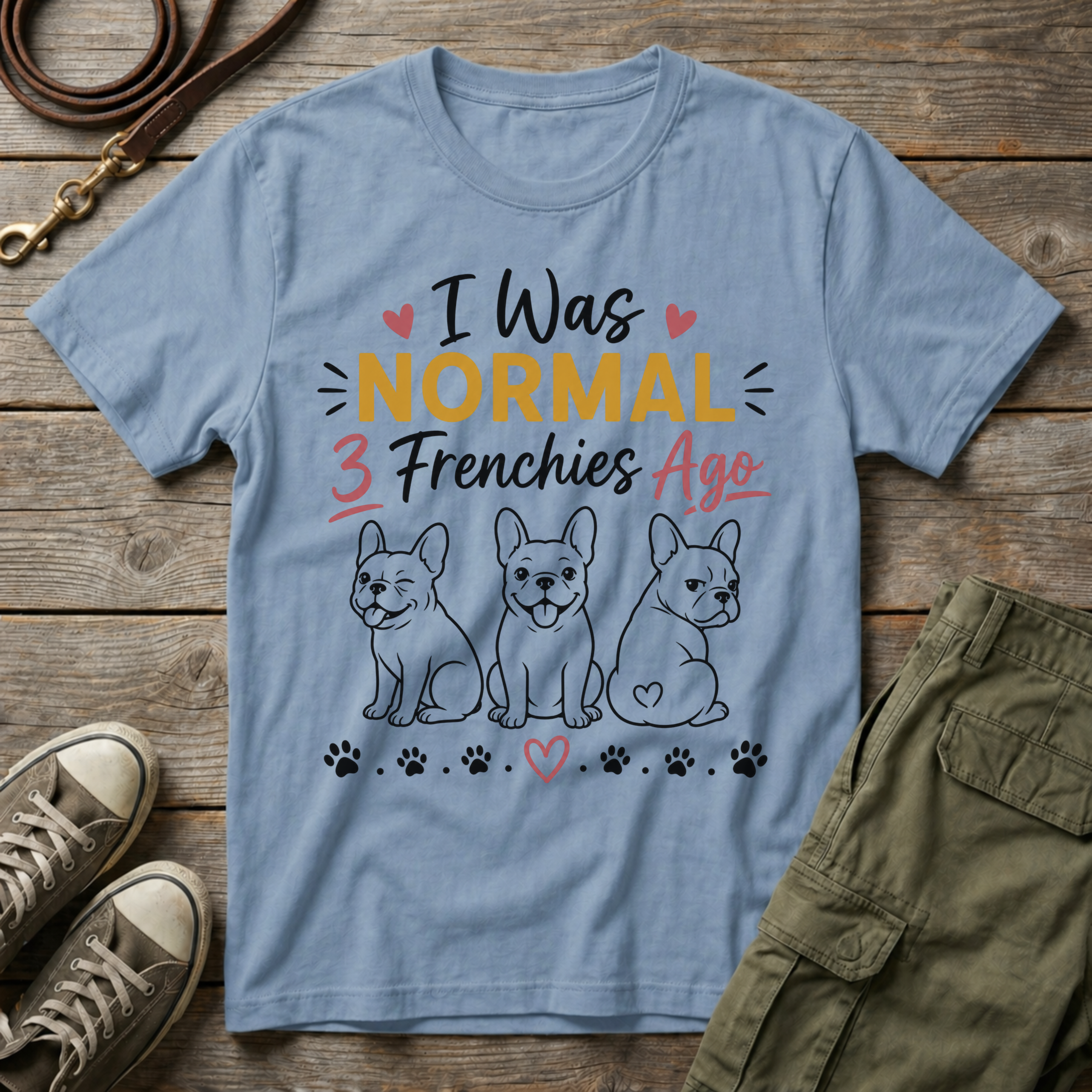 Normal 3 Frenchies Ago T-Shirt