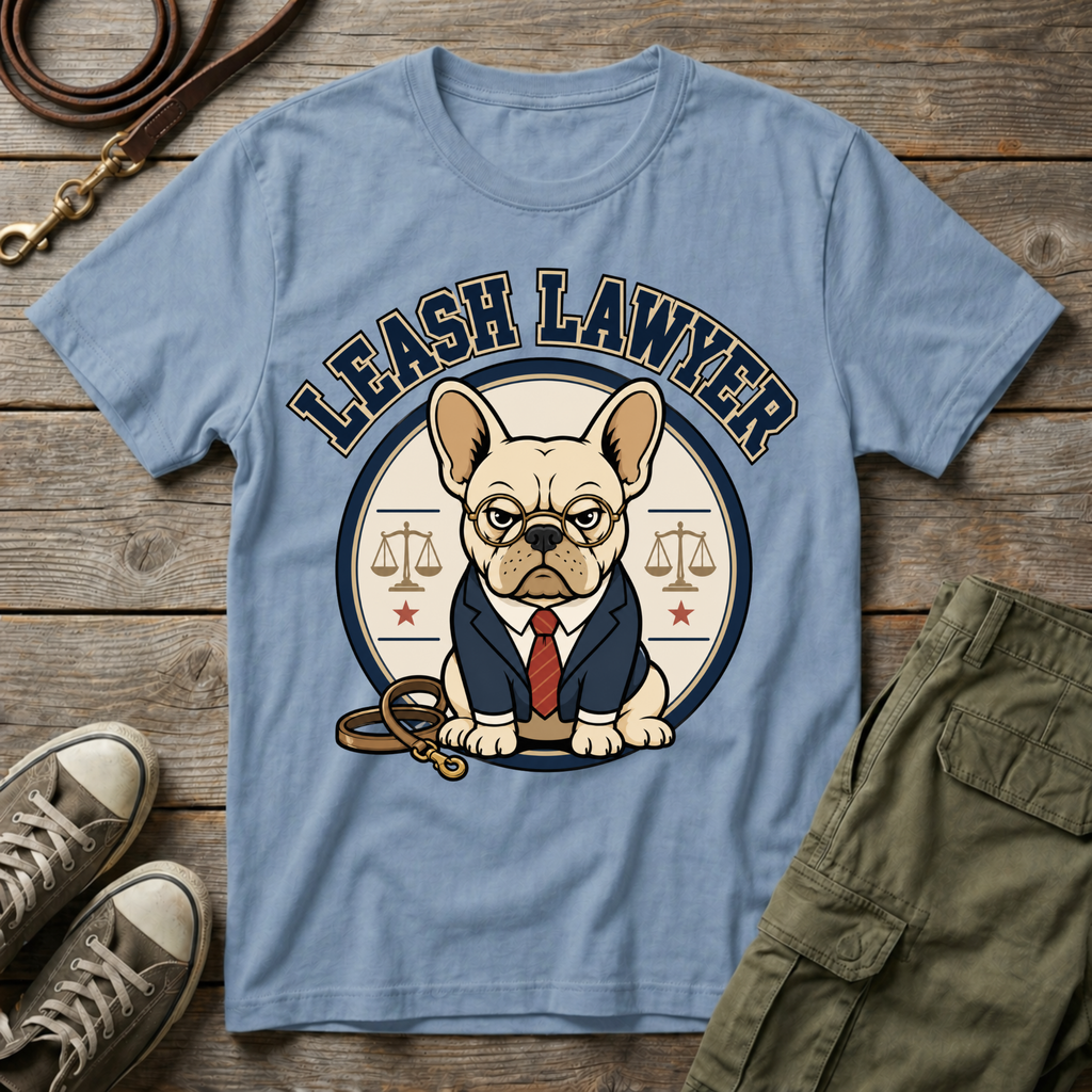 Frenchie Leash Lawyer T-Shirt