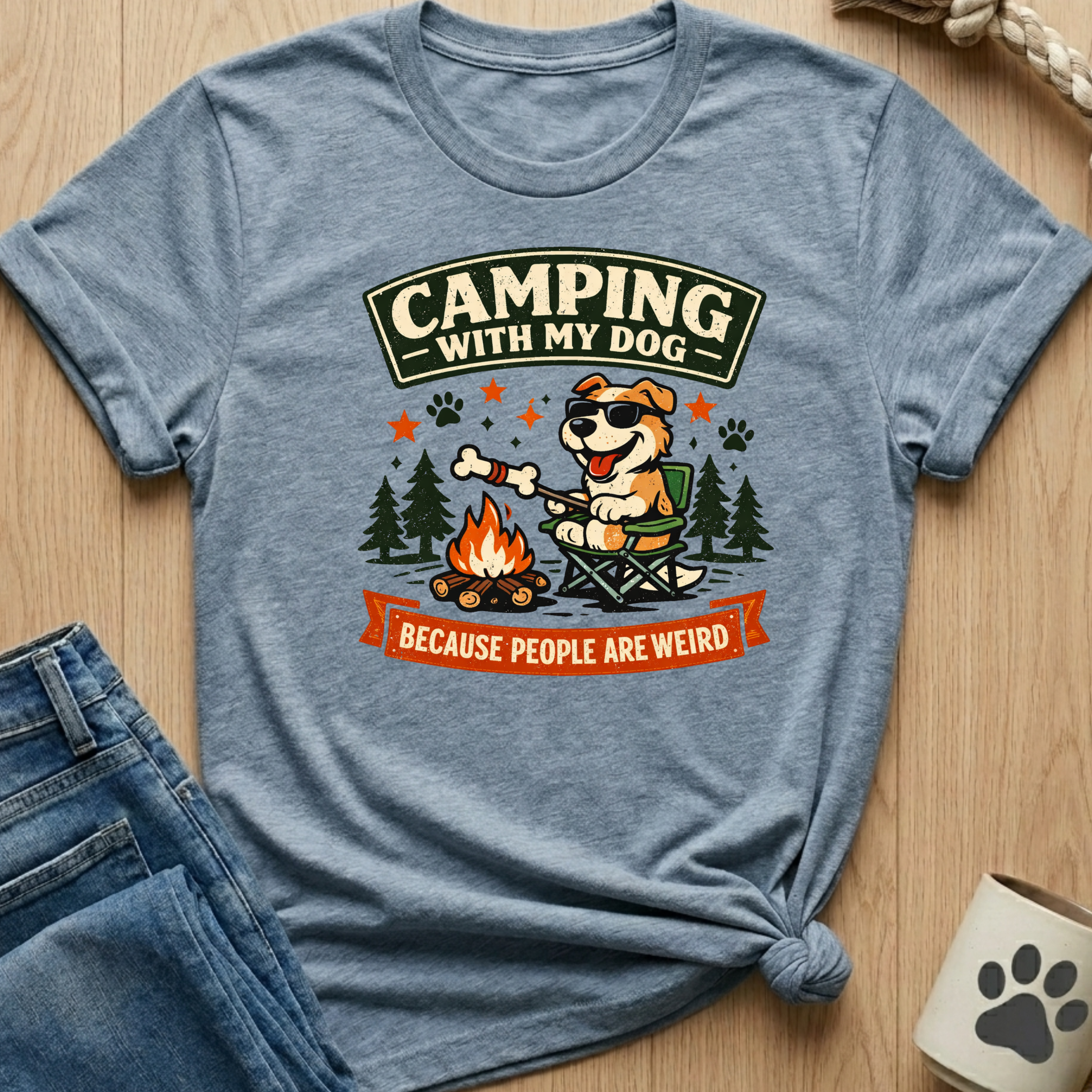 Camping With Dog T-Shirt
