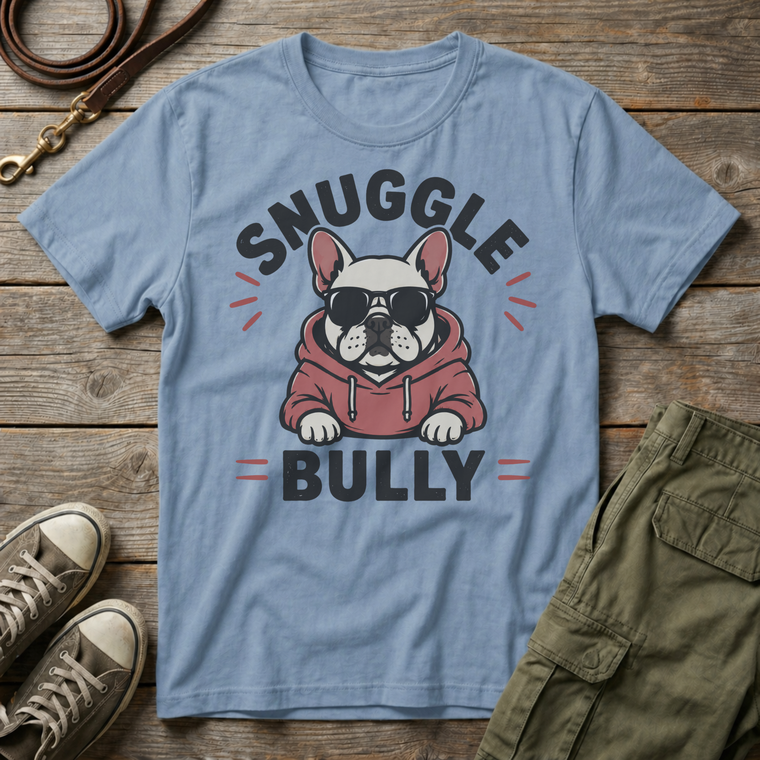 Frenchie Snuggle Bully Sweatshirt T-Shirt