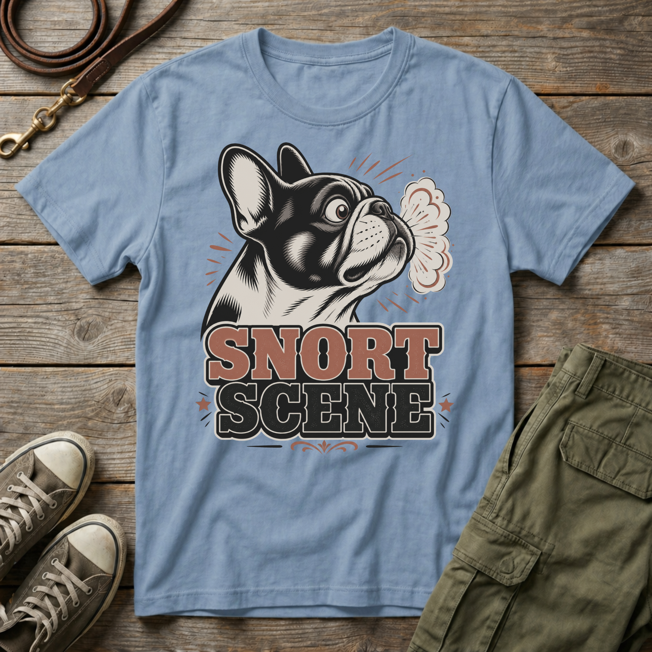 Frenchie Snort Scene T-Shirt