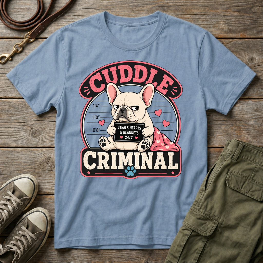 Frenchie Cuddle Criminal T-Shirt