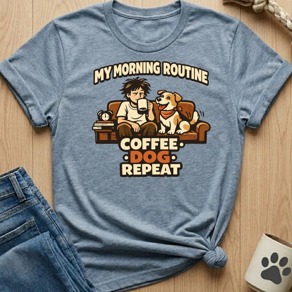 Coffee Dog Repeat T-Shirt