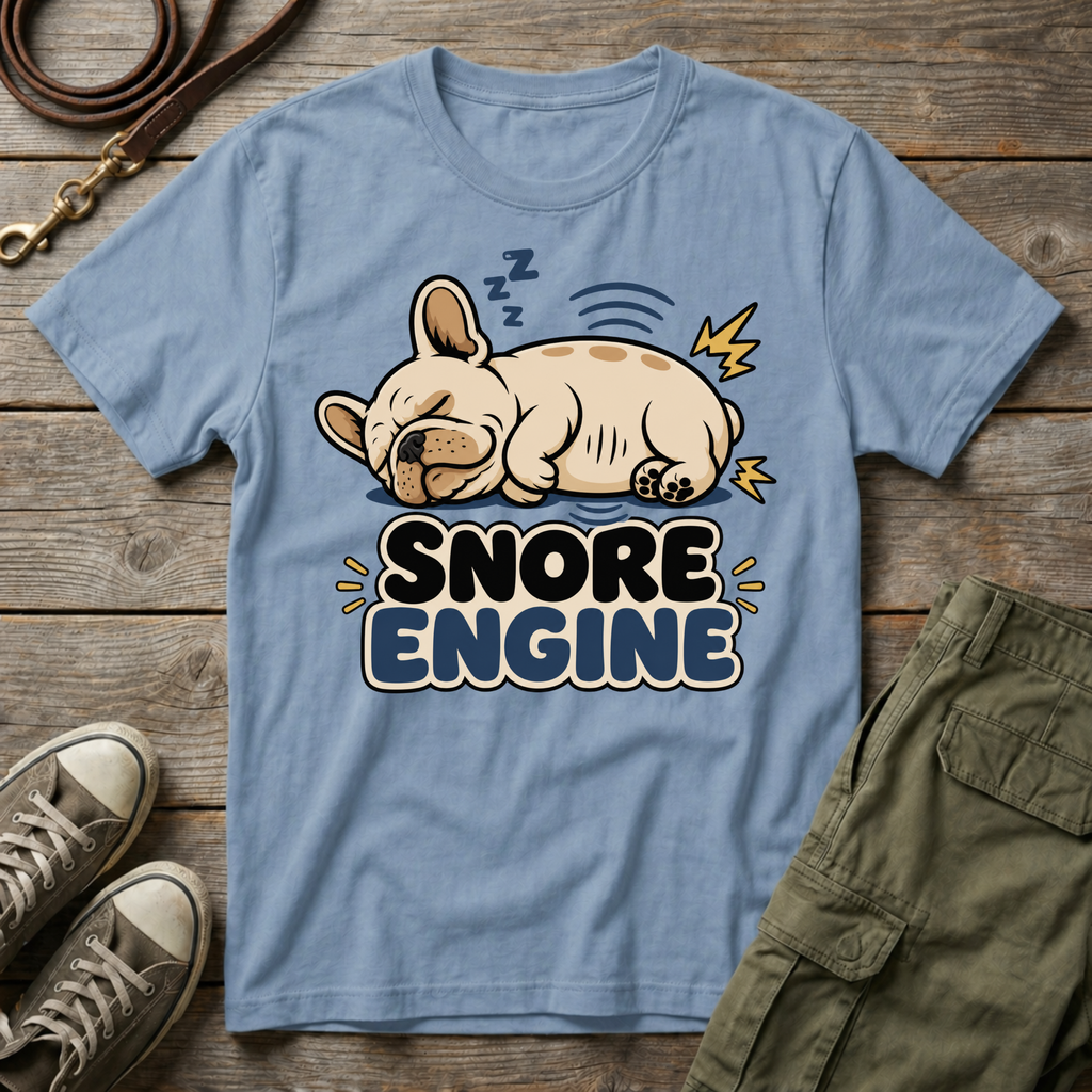 Frenchie Snore Engine T-Shirt