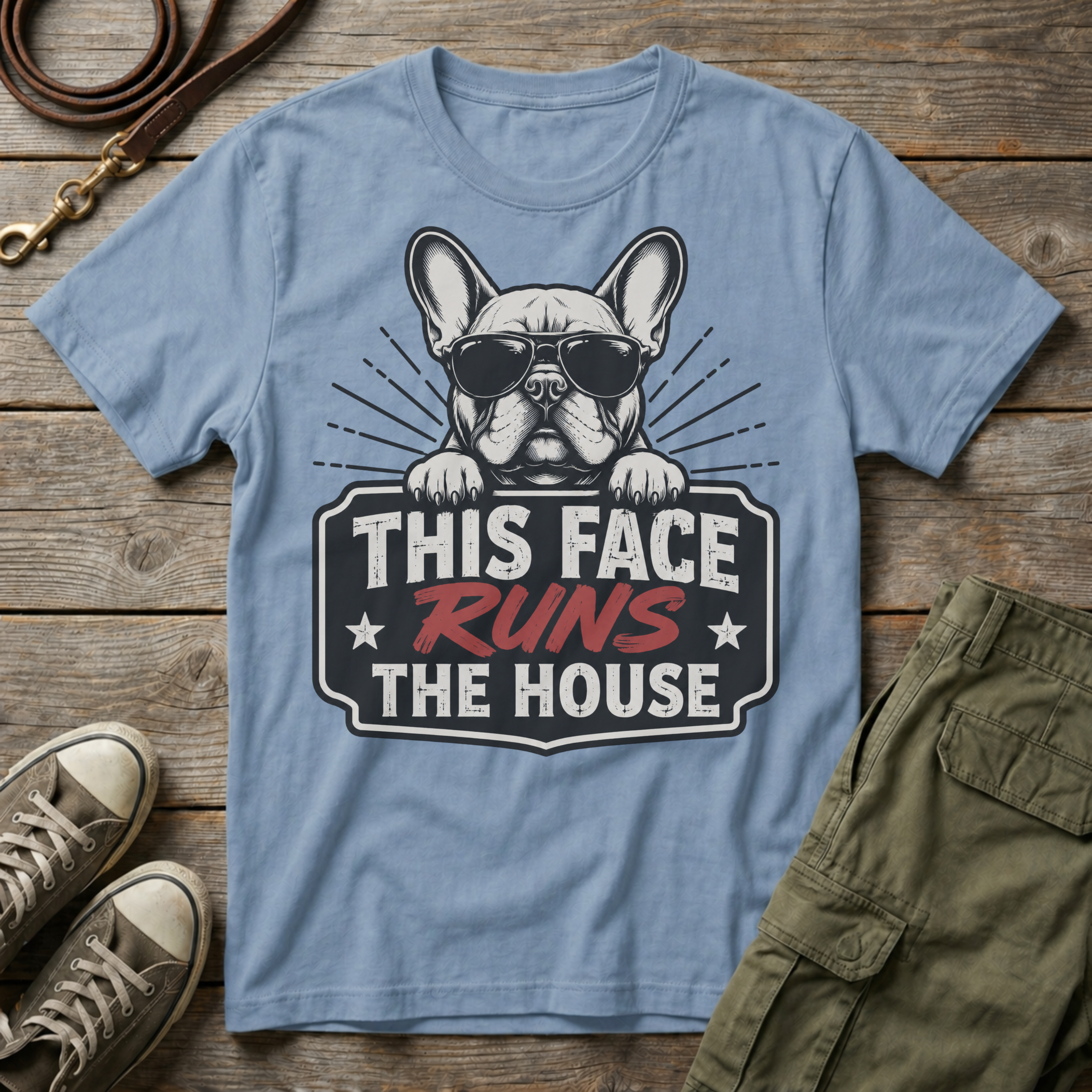 Frenchie Runs The House T-Shirt