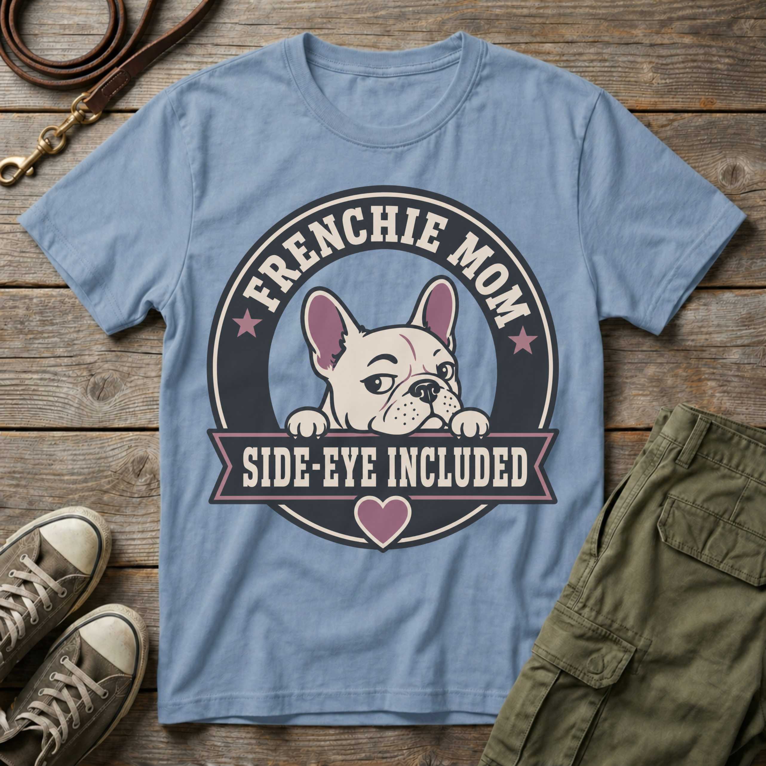 Frenchie Mom Side-eye Included T-Shirt