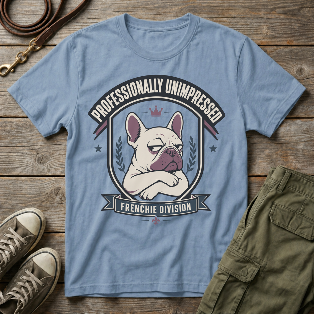Professionally Unimpressed Frenchie Division T-Shirt
