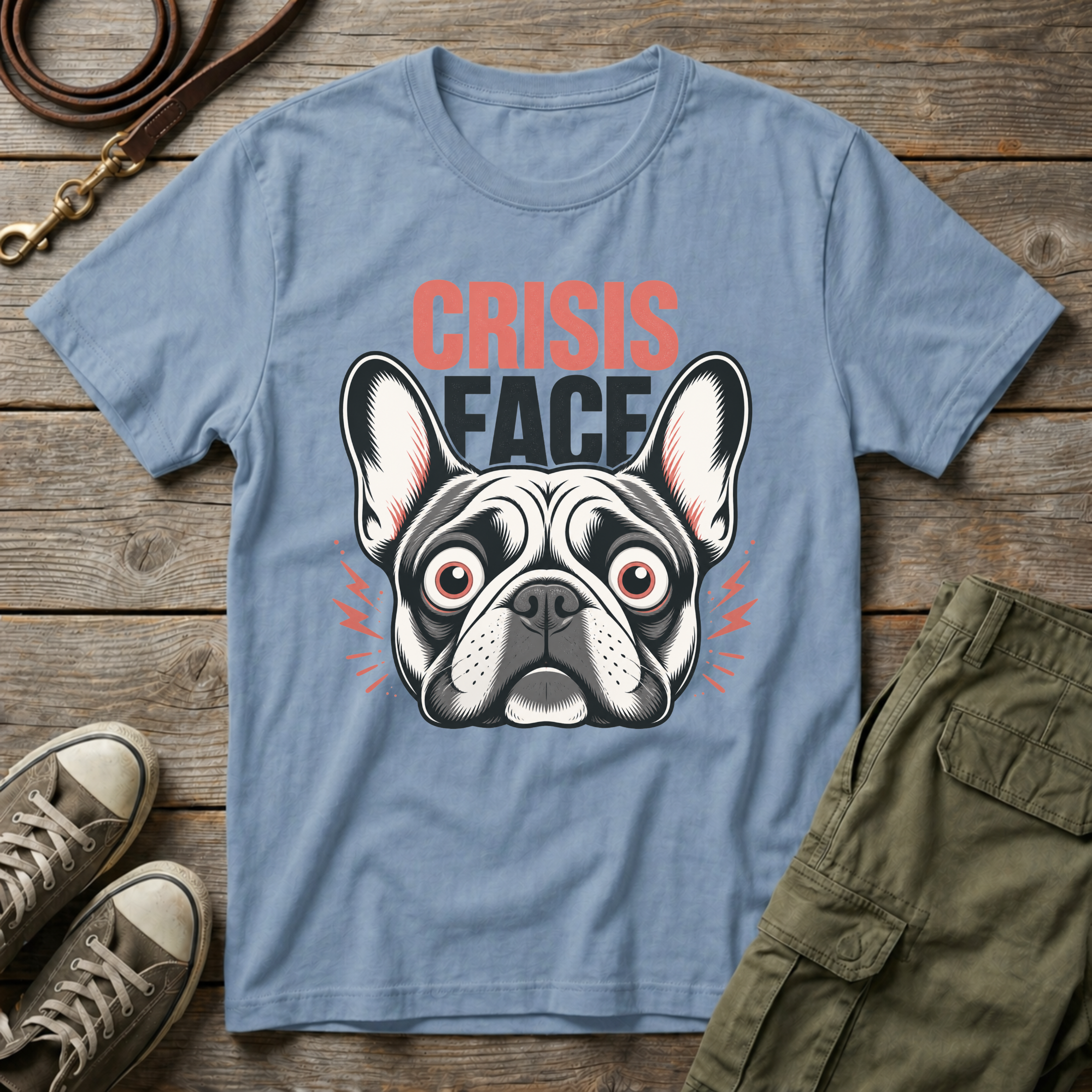 Frenchie Crisis Face T-Shirt