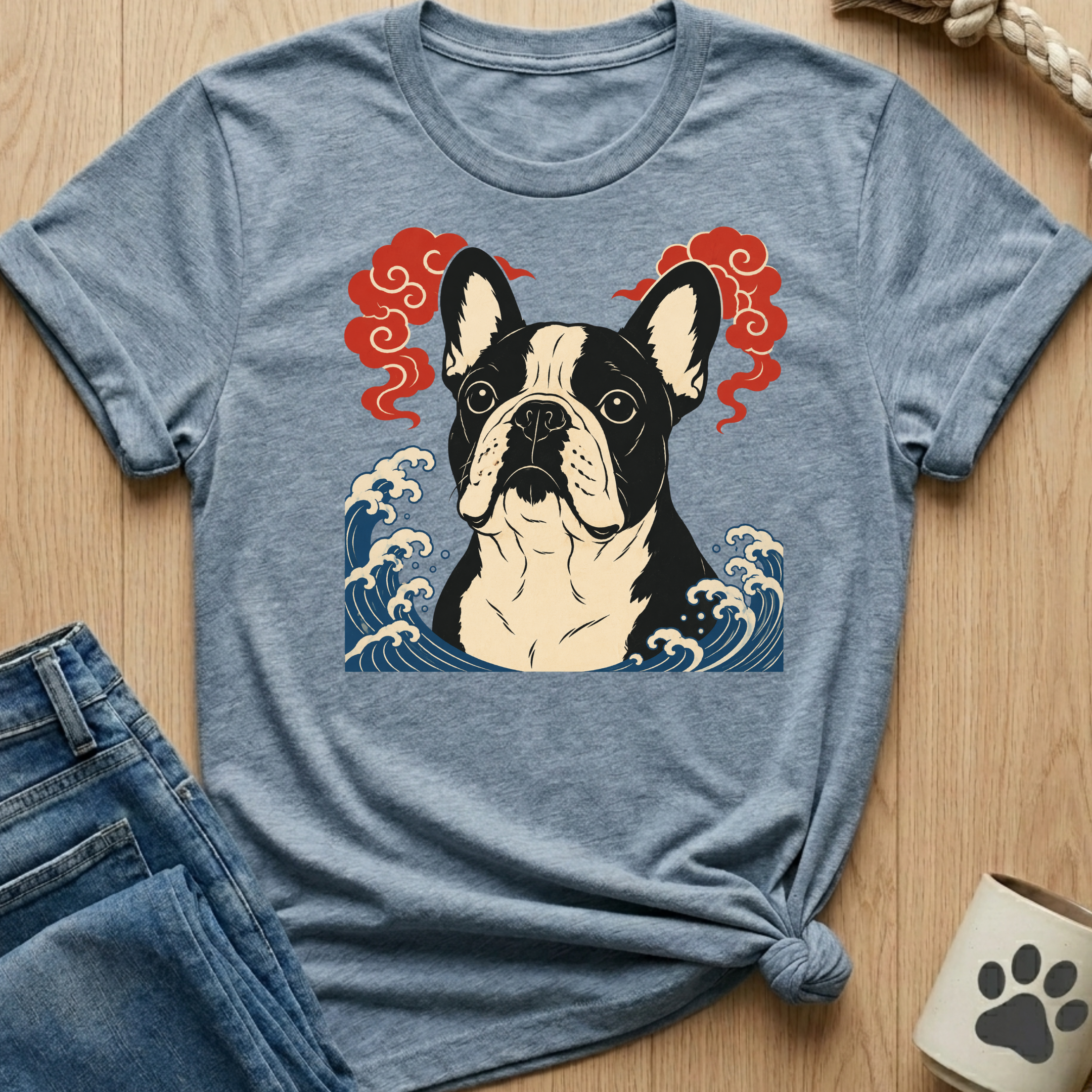 French Bulldog Ukiyo-e T-Shirt