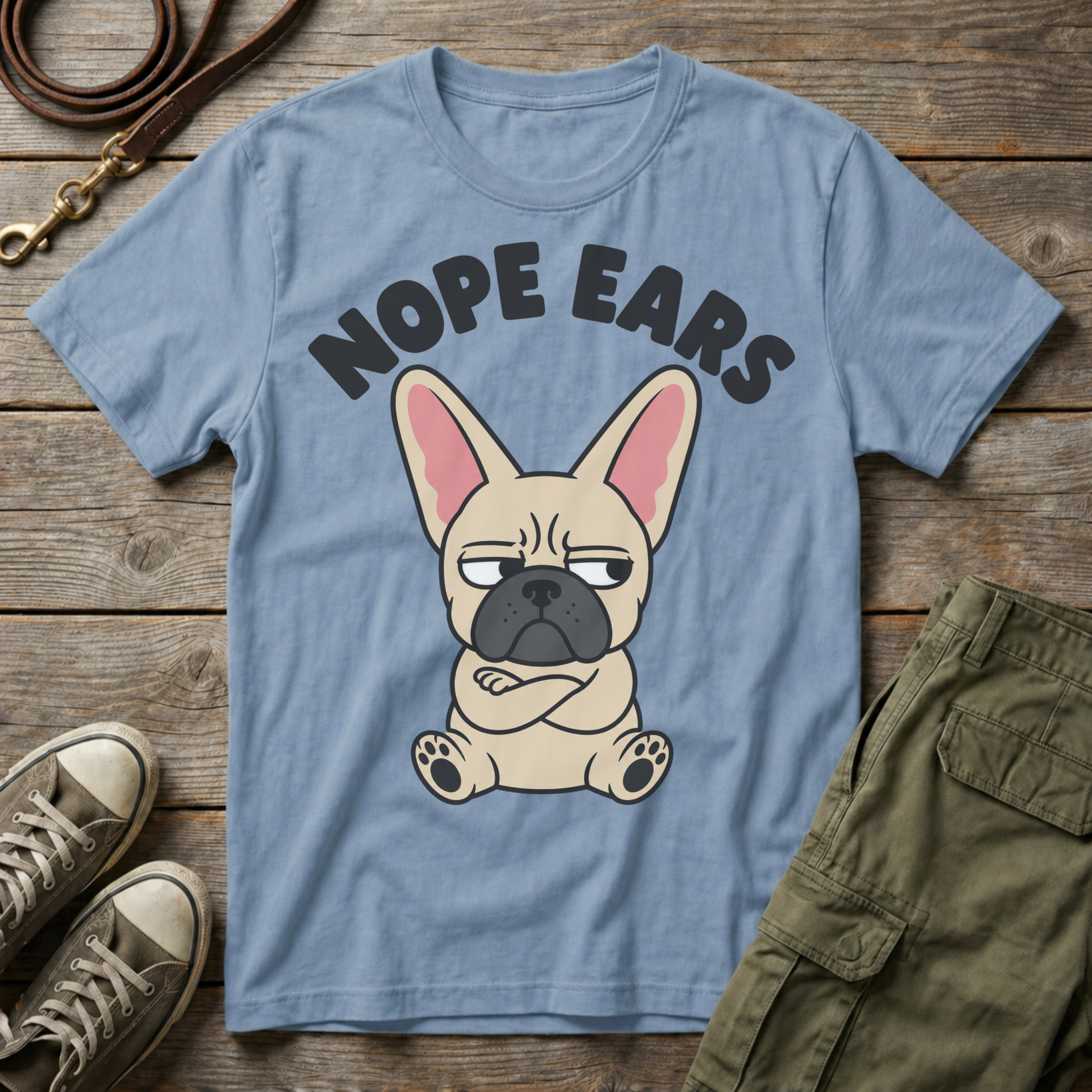 Frenchie Nope Ears T-Shirt
