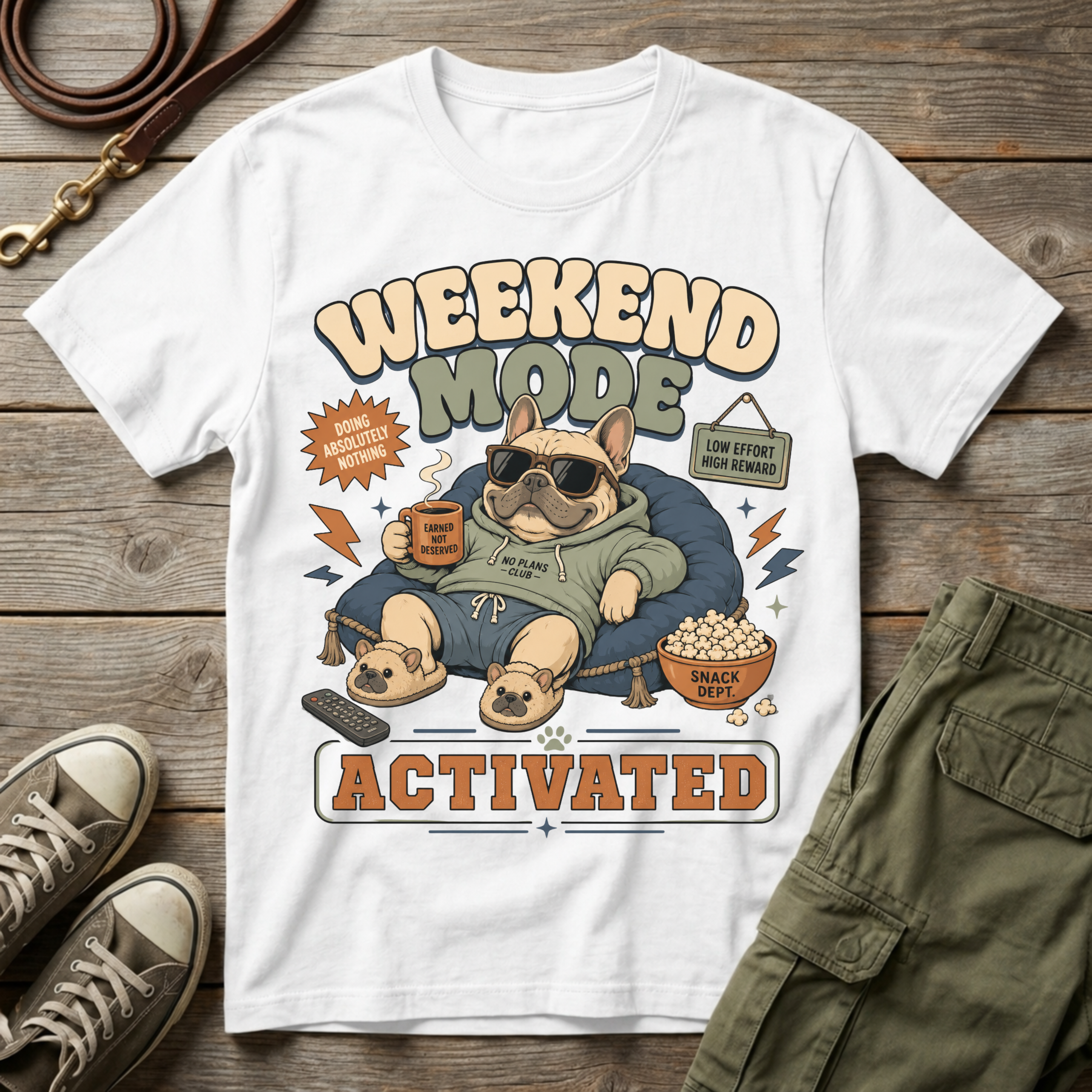 Frenchie Weekend Mode T-Shirt