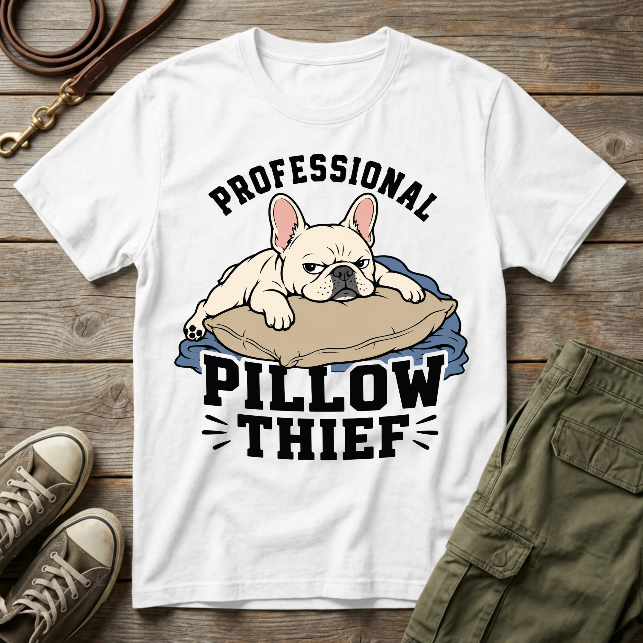 Frenchie Pillow Thief Pro T-Shirt