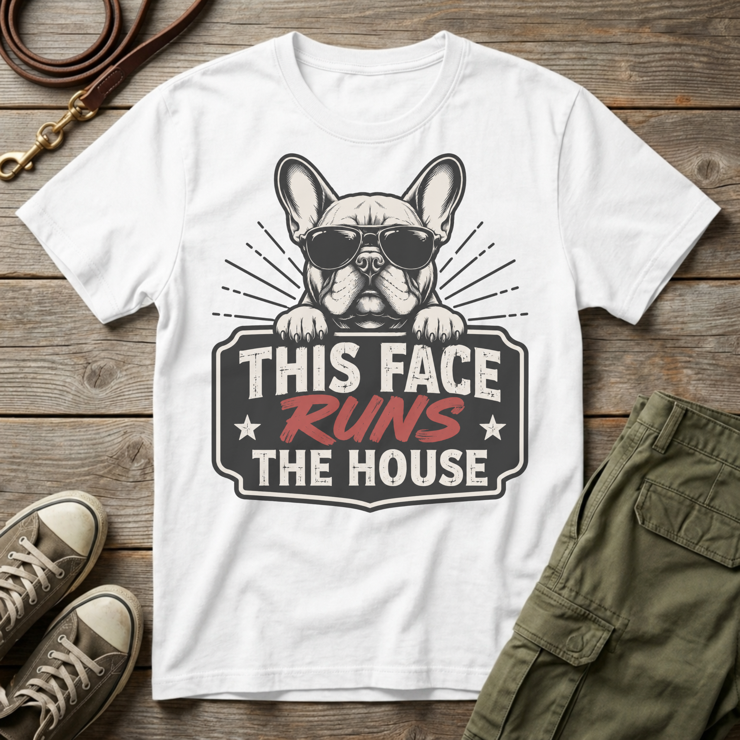Frenchie Runs The House T-Shirt
