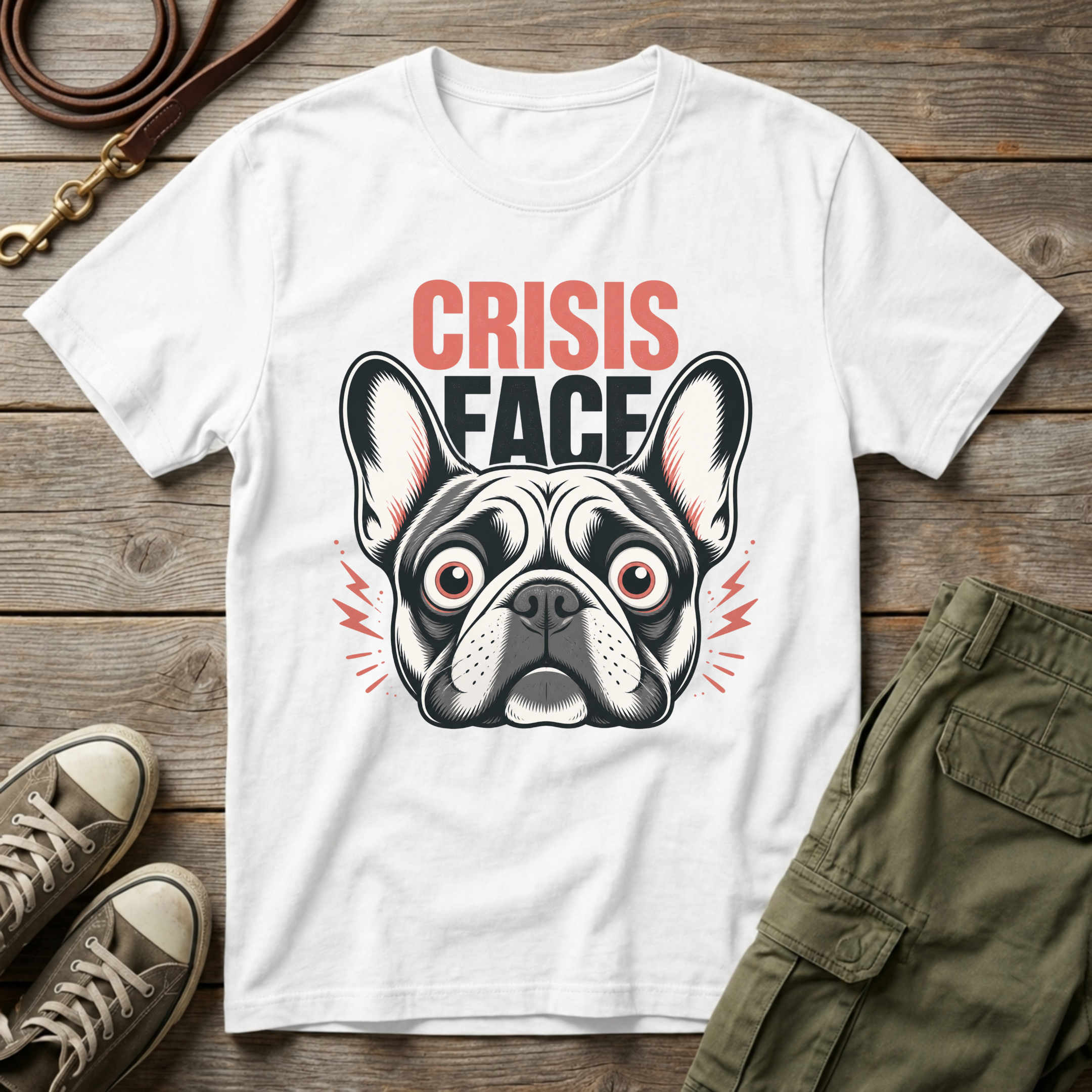 Frenchie Crisis Face T-Shirt
