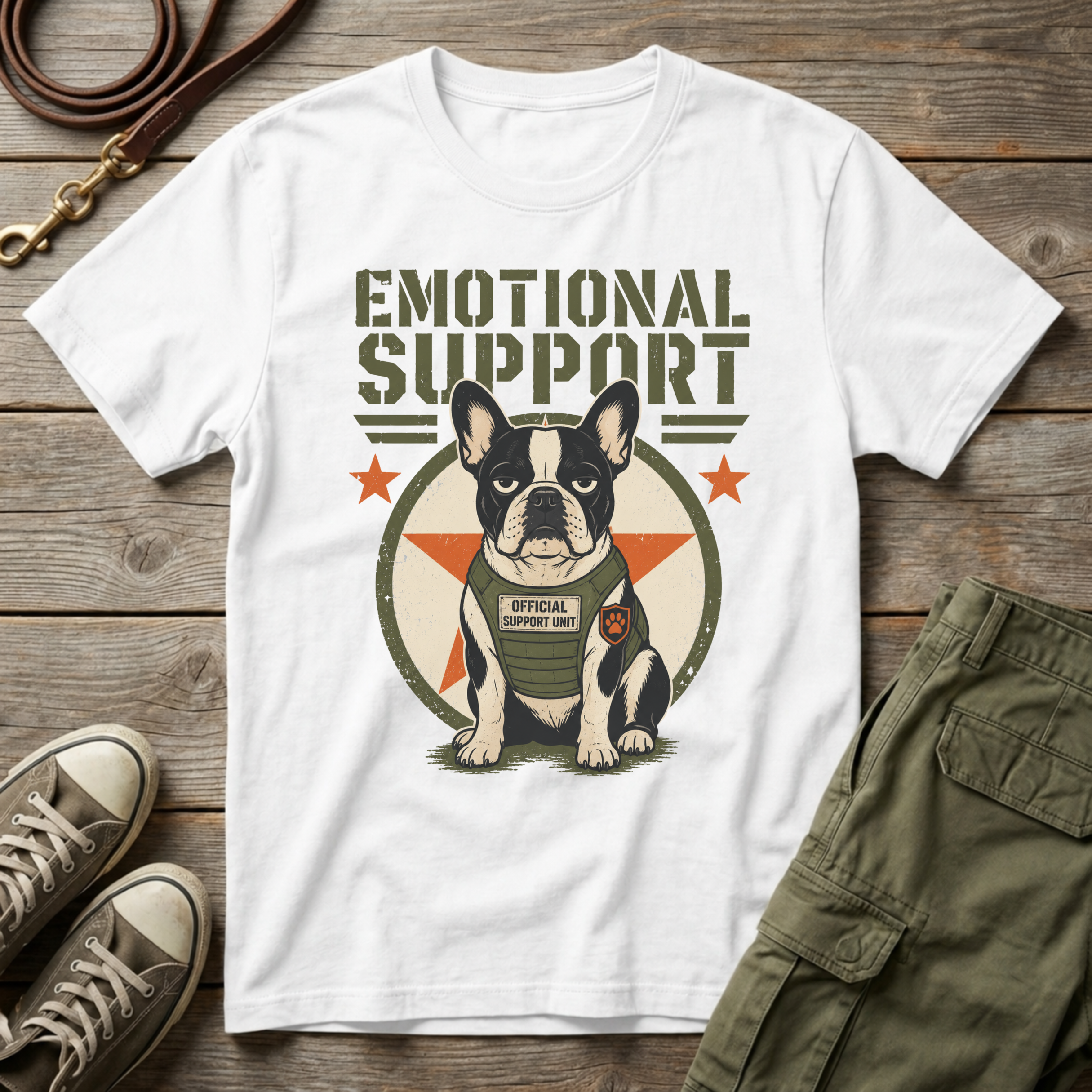 Frenchie Emotional Support T-Shirt