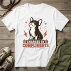 Frenchie Charged By Compliments T-Shirt