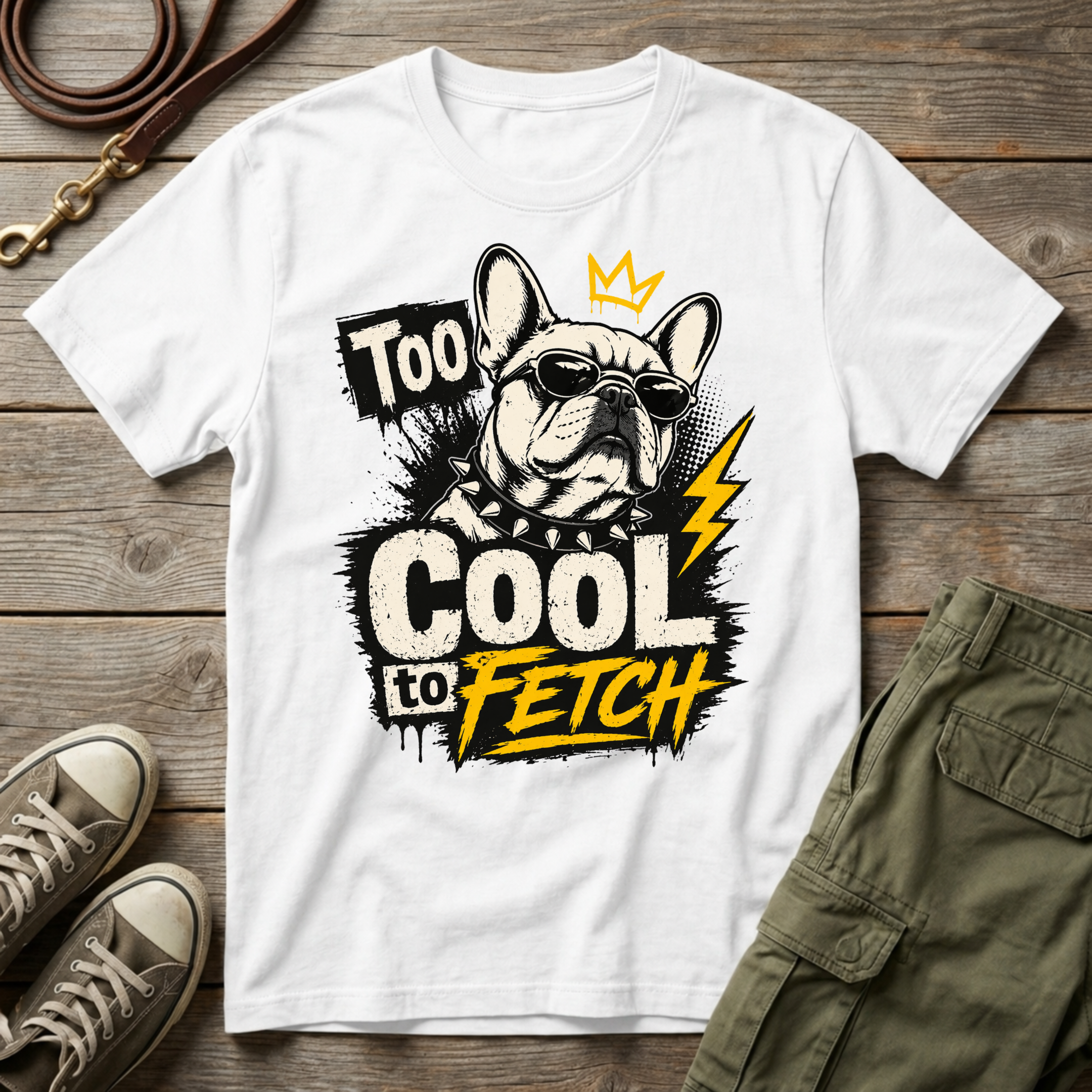 Frenchie Too Cool To Fetch T-Shirt