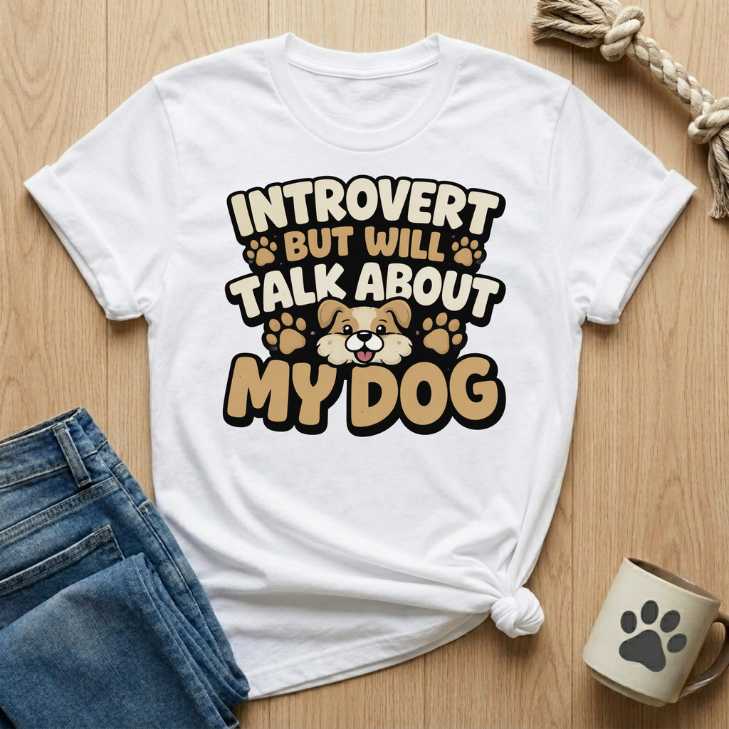 Introvert But Will Talk About My Dog T-Shirt