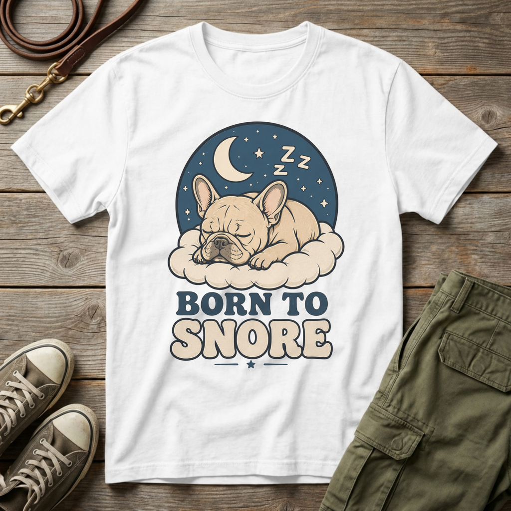 Frenchie Born To Snore Moonlight T-Shirt