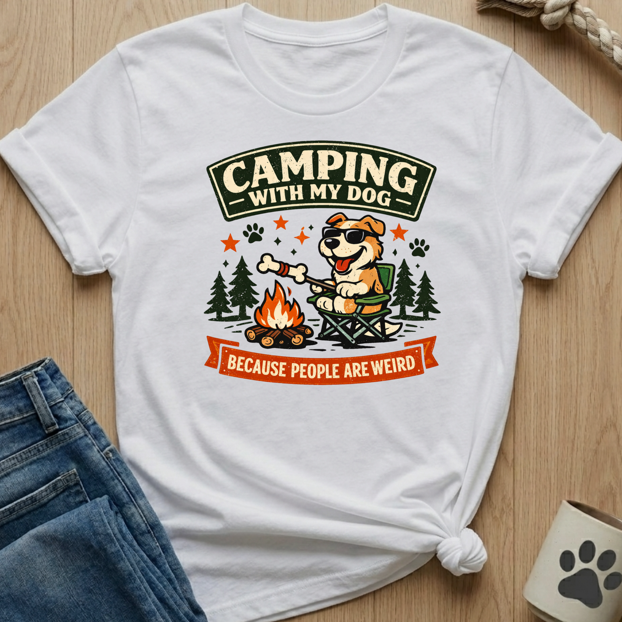 Camping With Dog T-Shirt