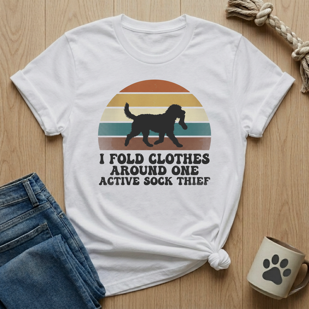 I Fold Clothes One Active Sock Thief T-Shirt