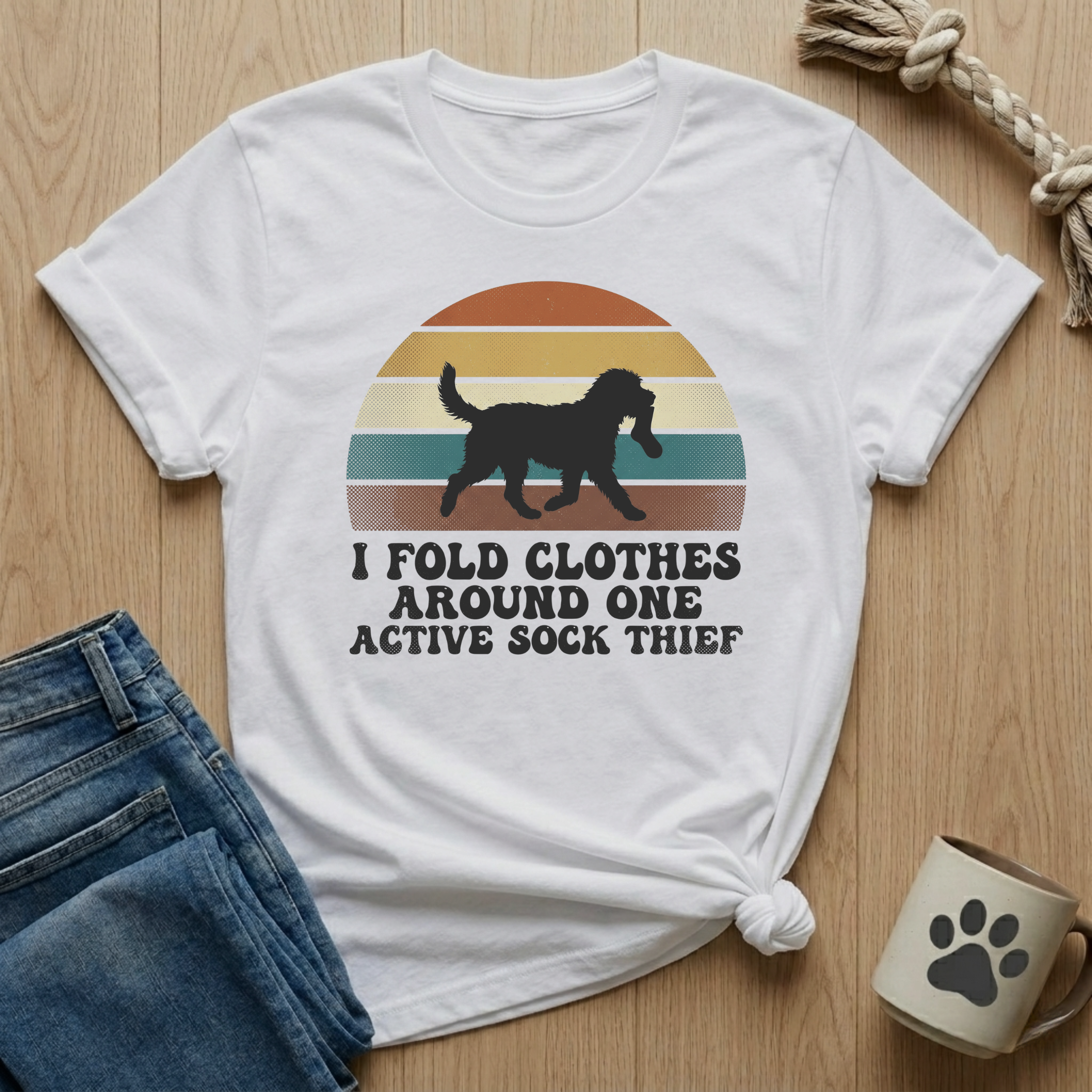 I Fold Clothes One Active Sock Thief T-Shirt