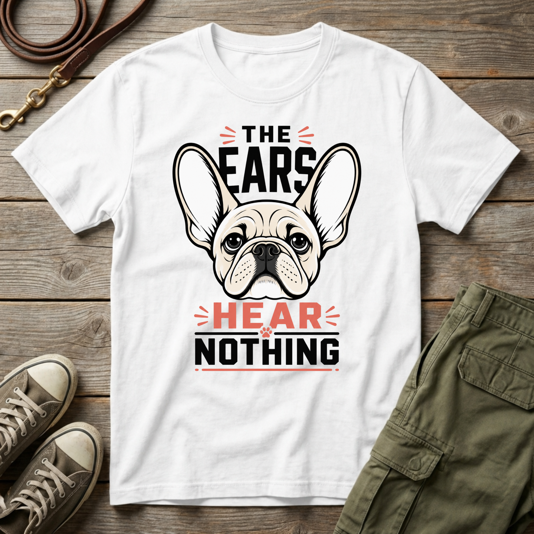 Frenchie Hear Nothing T-Shirt