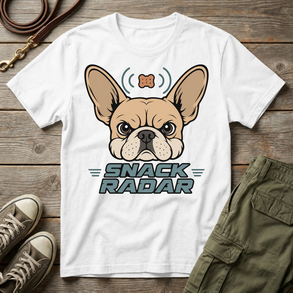 Frenchie Snack Radar T-Shirt