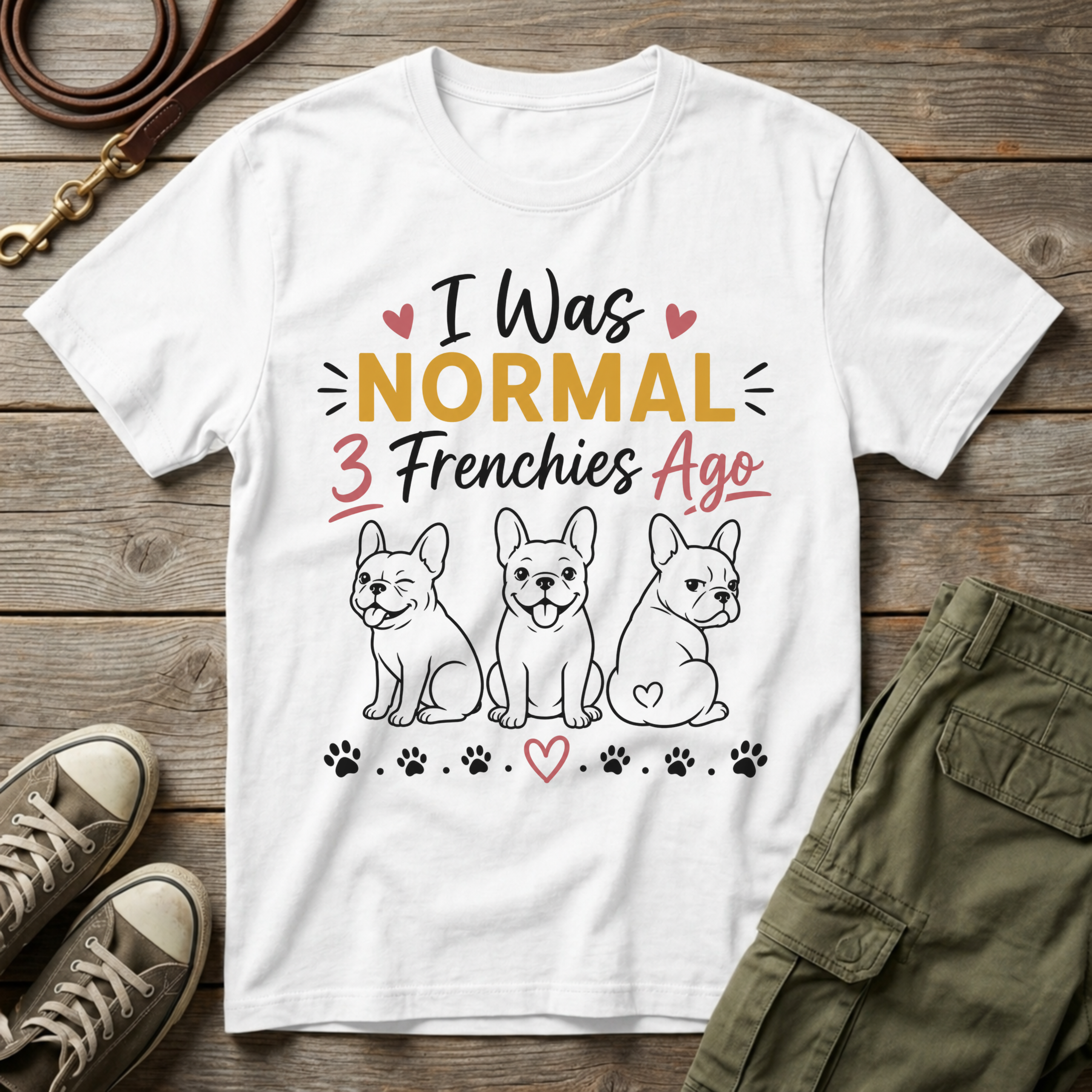 Normal 3 Frenchies Ago T-Shirt