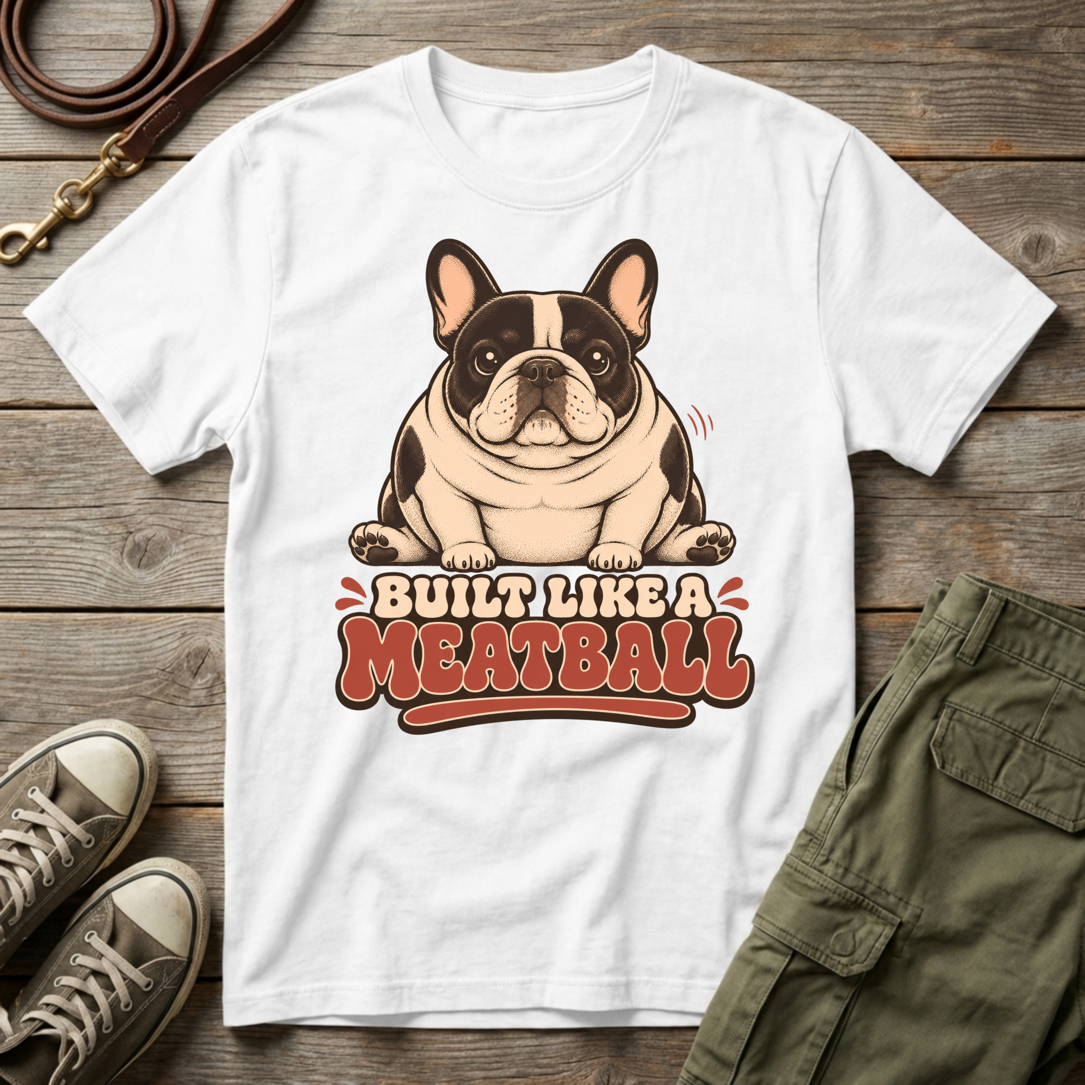 Frenchie Built Like A Meatball T-Shirt