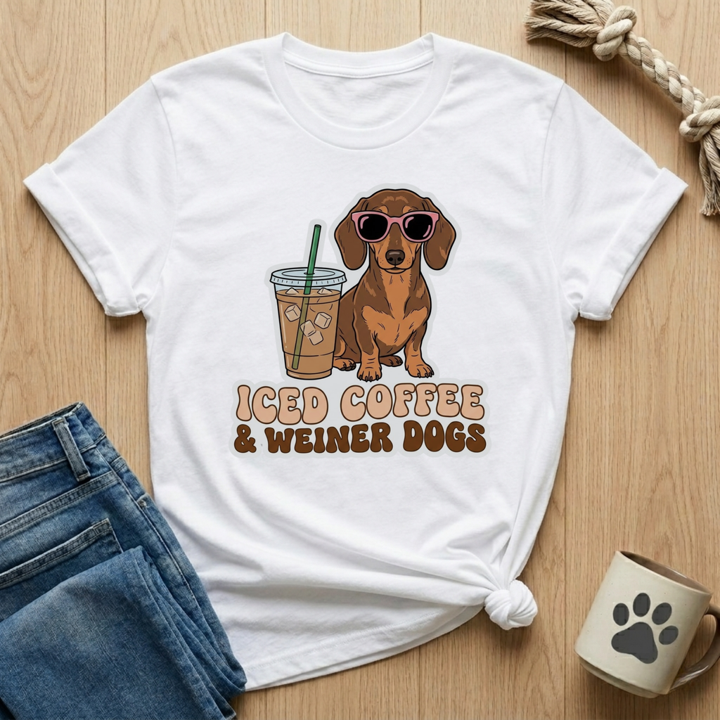 Iced Coffee & Weiner Dogs T-Shirt