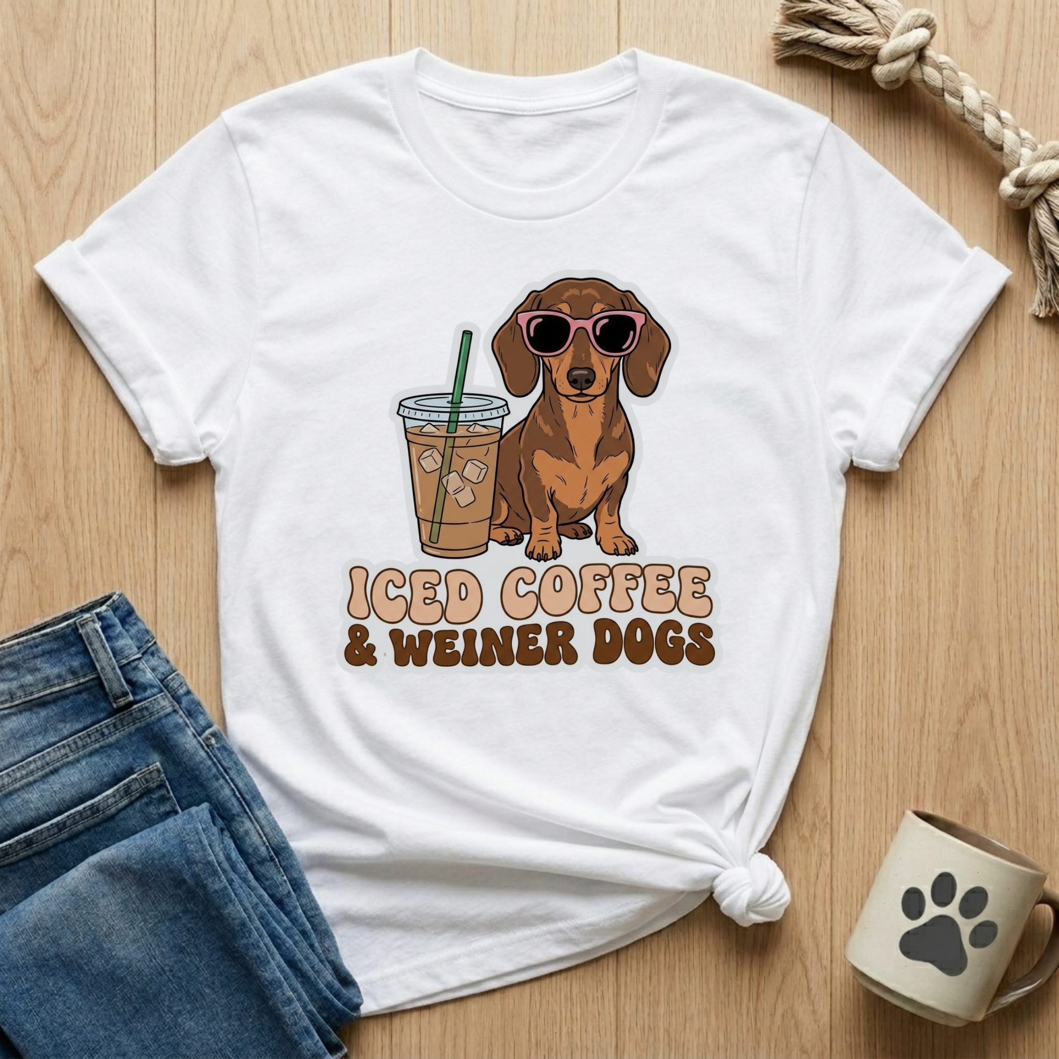 Iced Coffee & Weiner Dogs T-Shirt