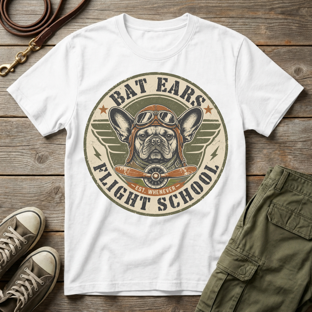 Frenchie Flight School T-Shirt