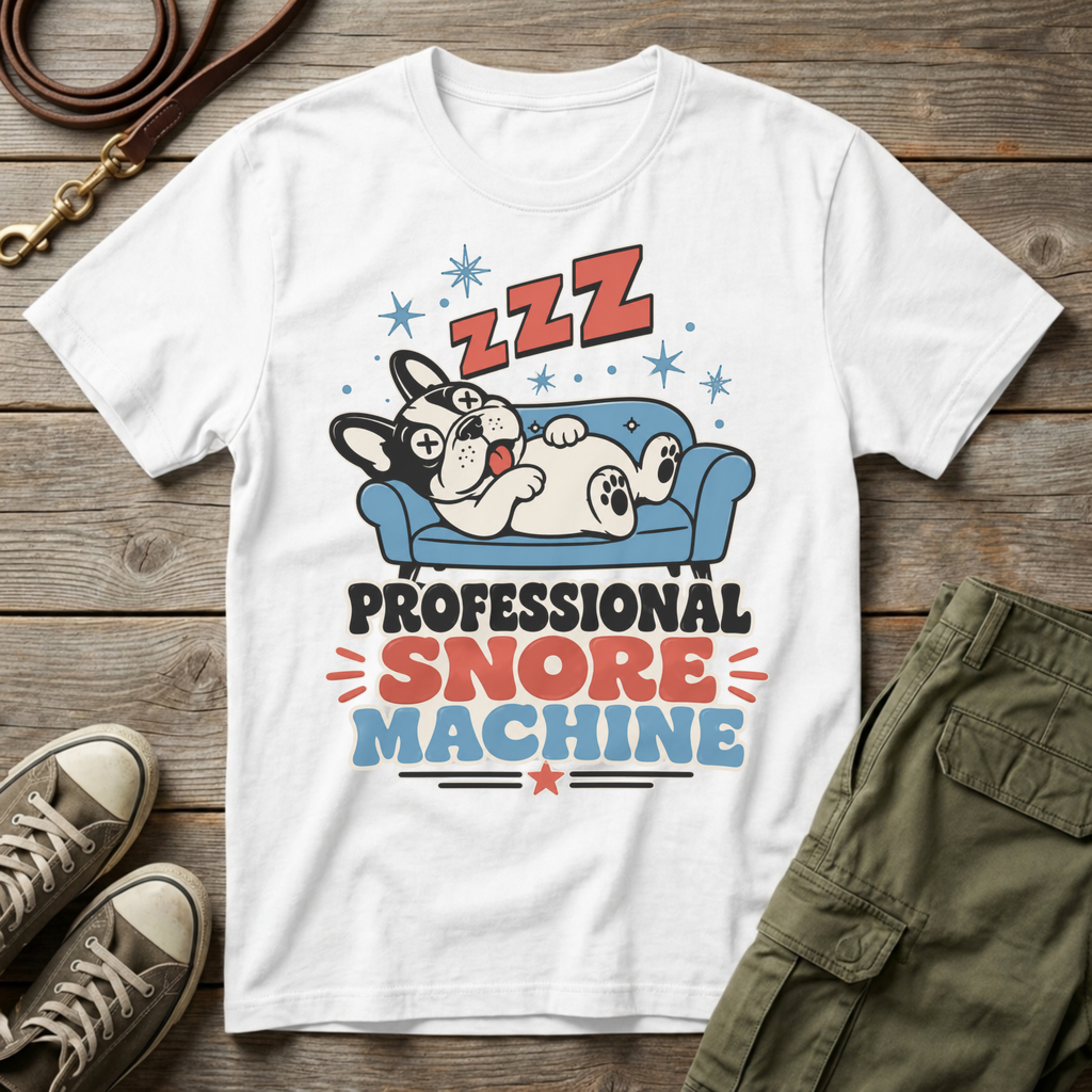 Frenchie Professional Snore Machine T-Shirt