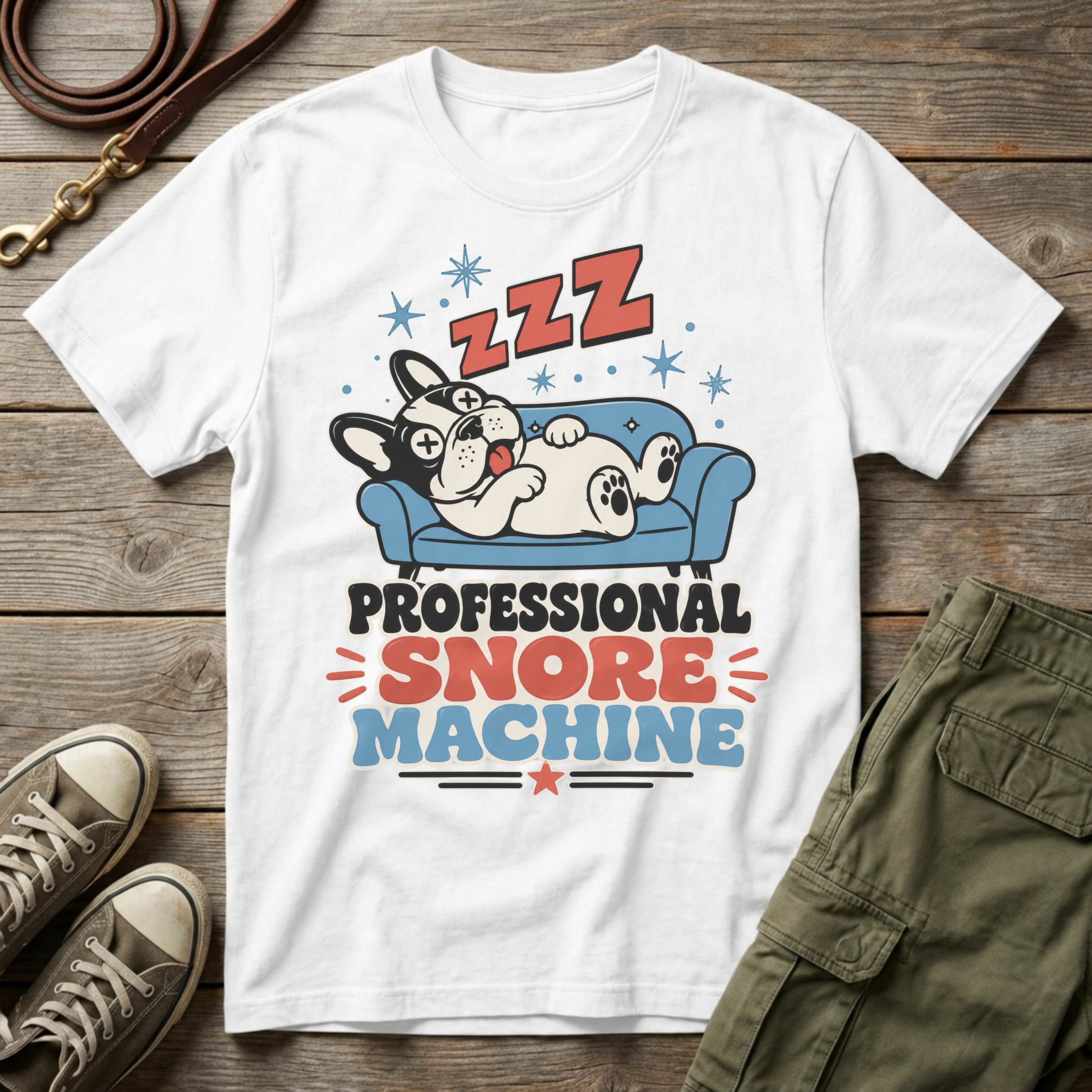 Frenchie Professional Snore Machine T-Shirt