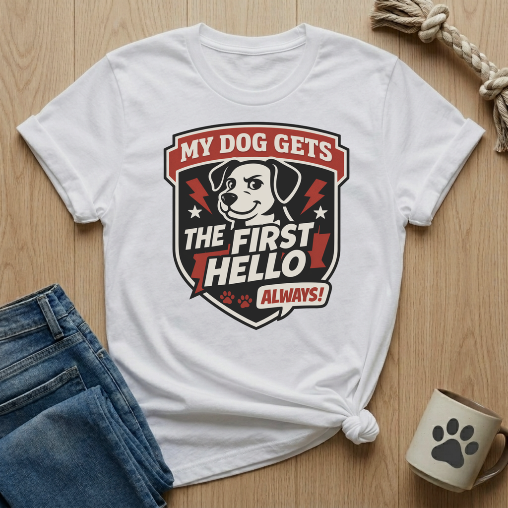 Dog Gets First Hello T-Shirt