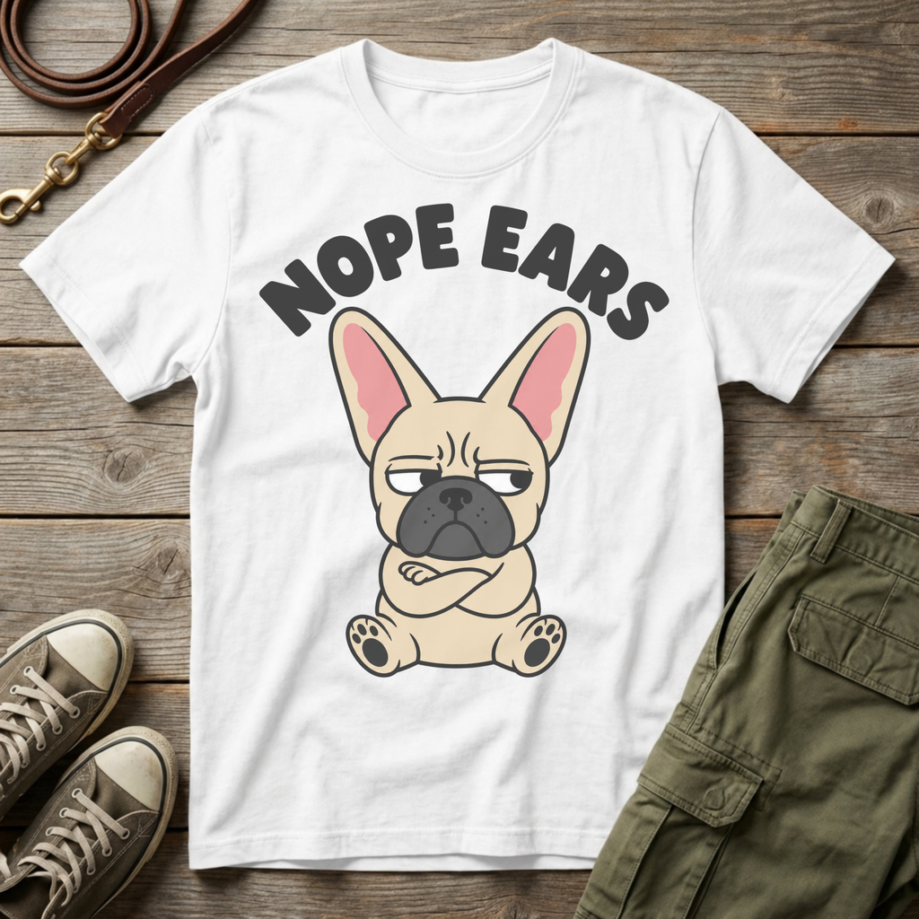 Frenchie Nope Ears T-Shirt