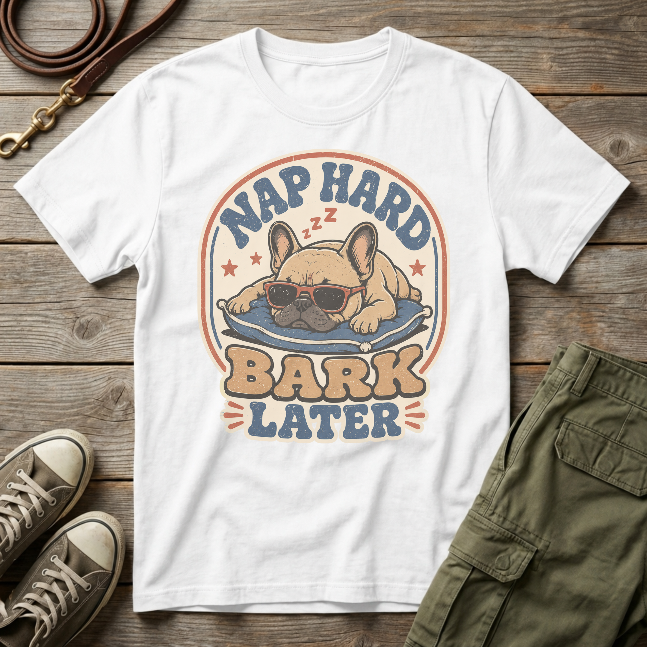 Frenchie Nap Hard T-Shirt