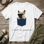 Frenchie Pocket Attitude T-Shirt
